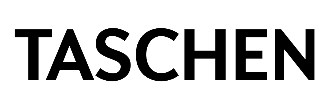 taschen logo featuring bold black text on a white background with a sleek design