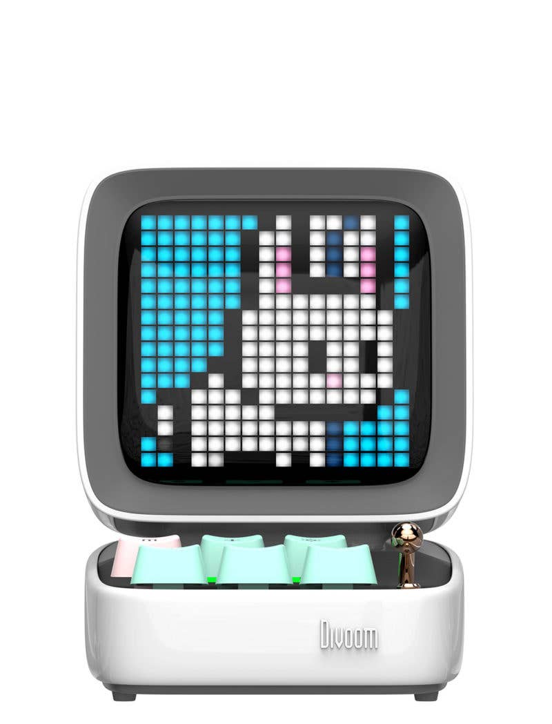 SPEAKER - WHITE DITOO PRO BLUETOOTH SPEAKER - PIXELS