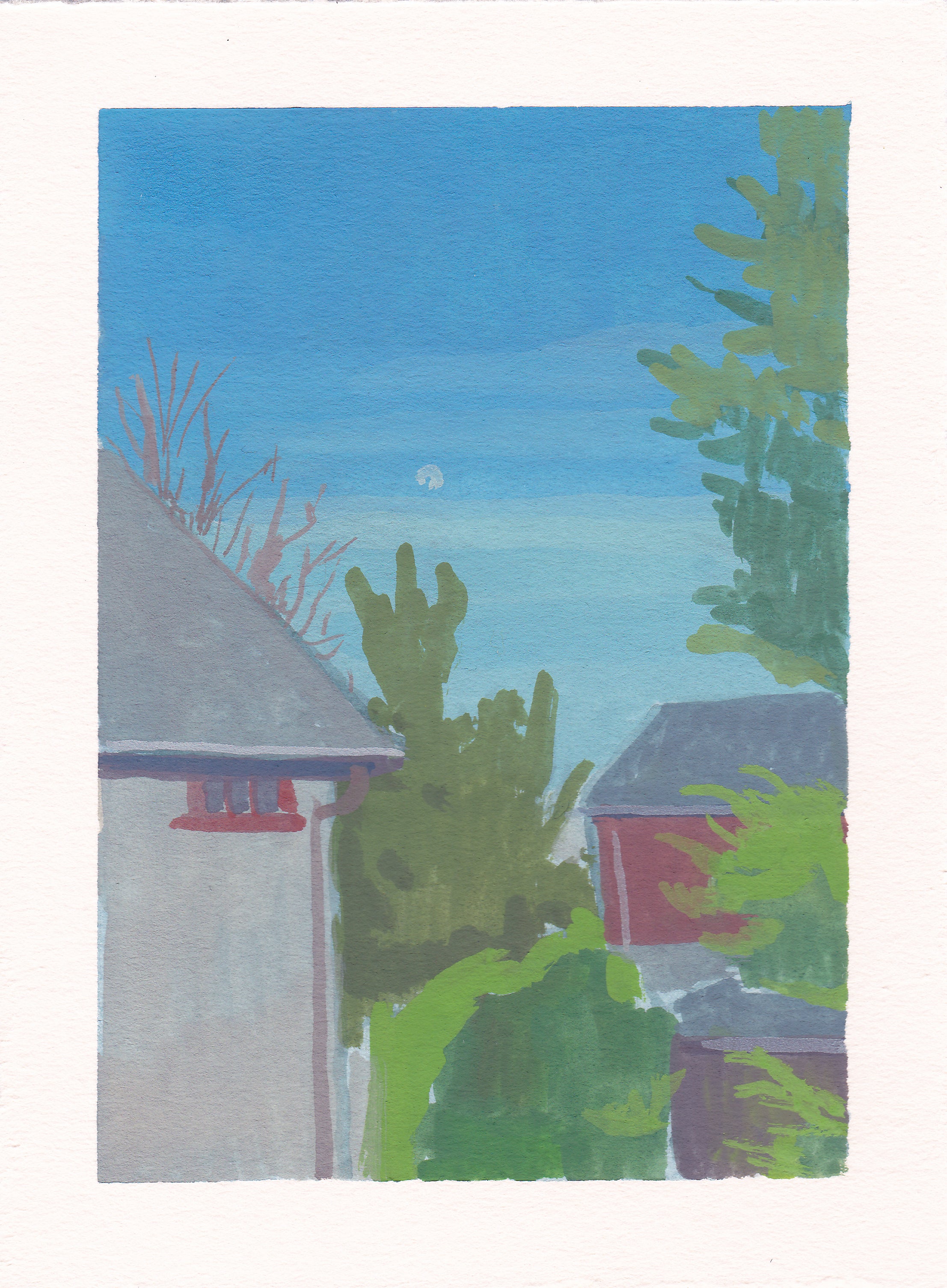 Moon blessing the old paper mill - March 11th