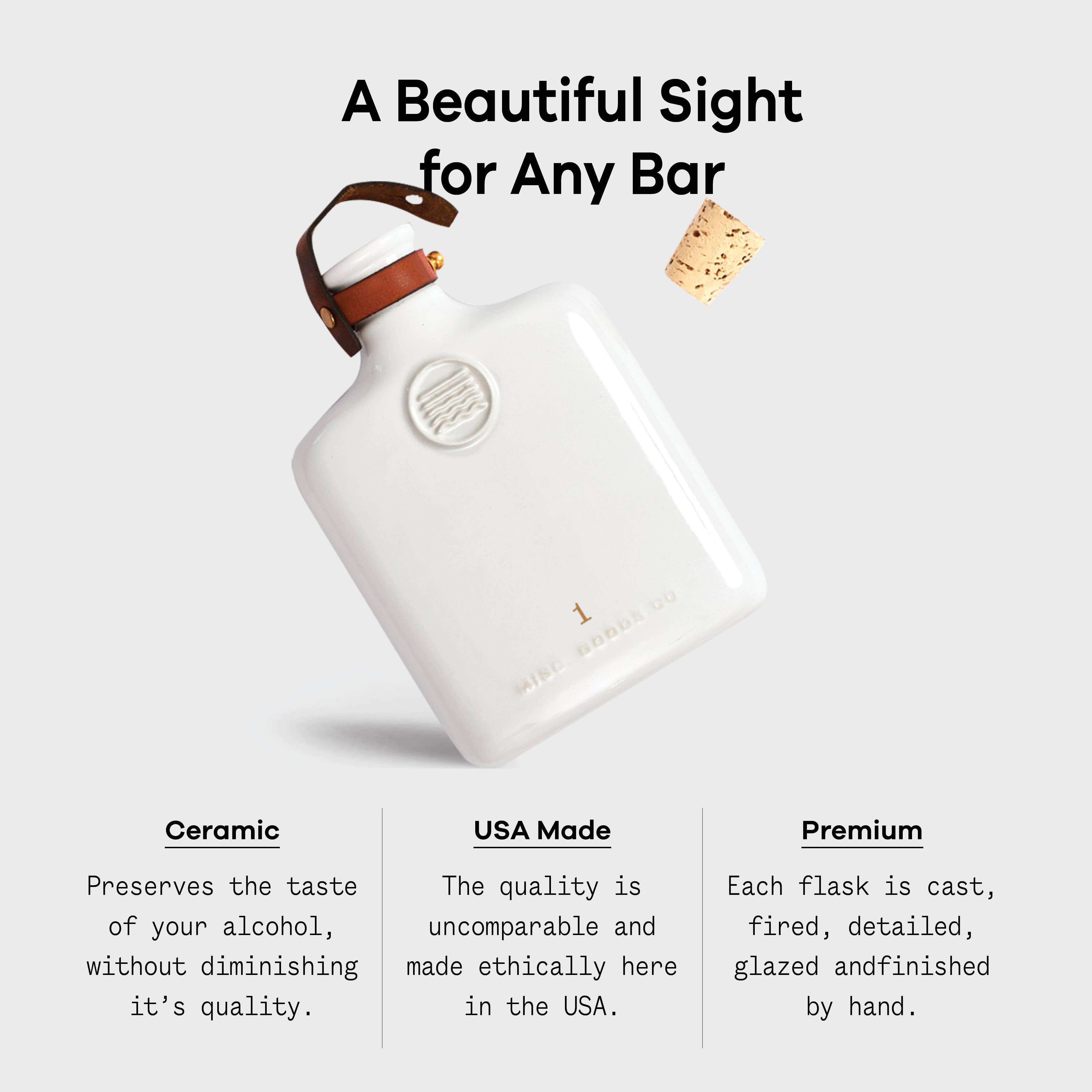 Ivory Ceramic Flask | Unique | Premium