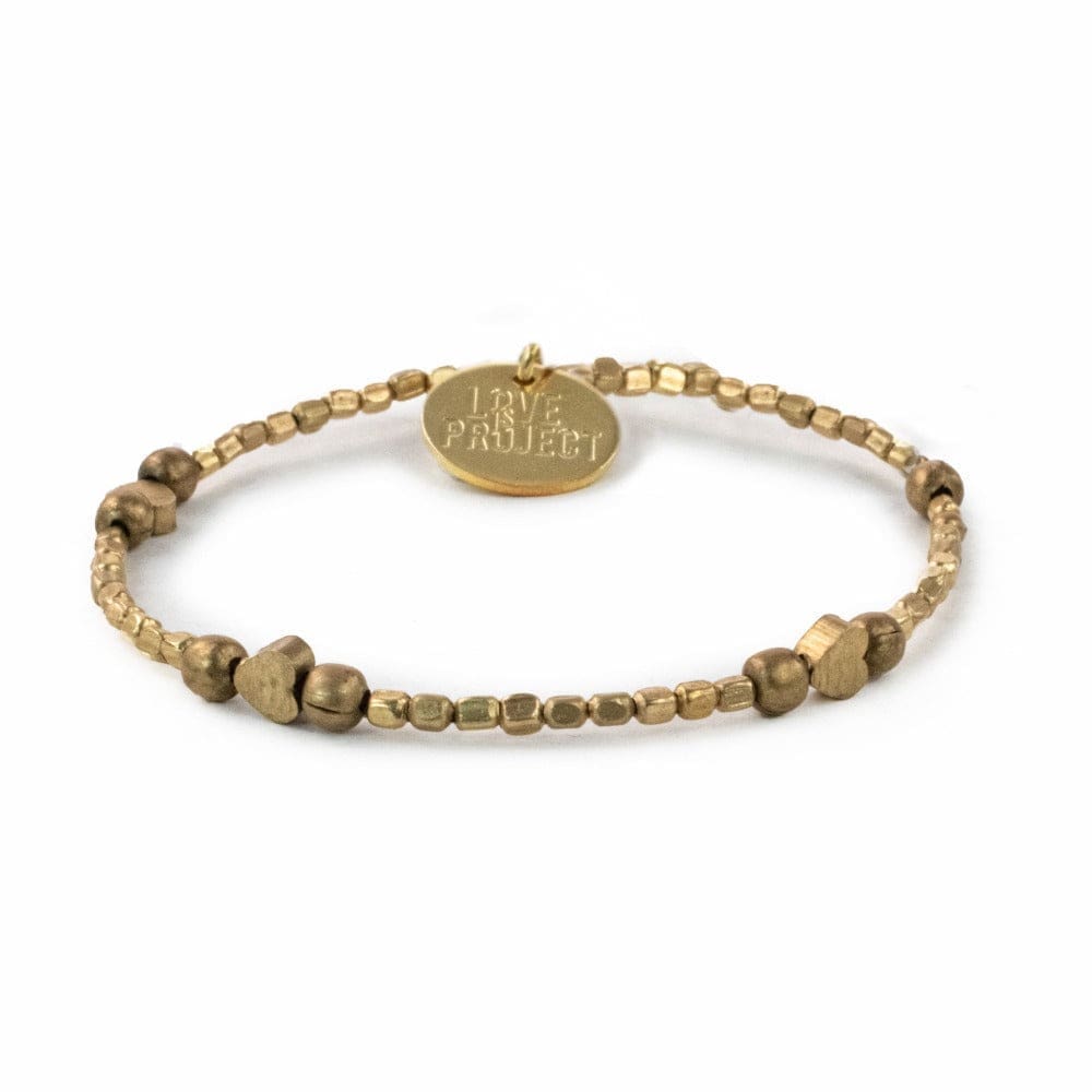 Fair-trade Gia Golden Heart Bracelet