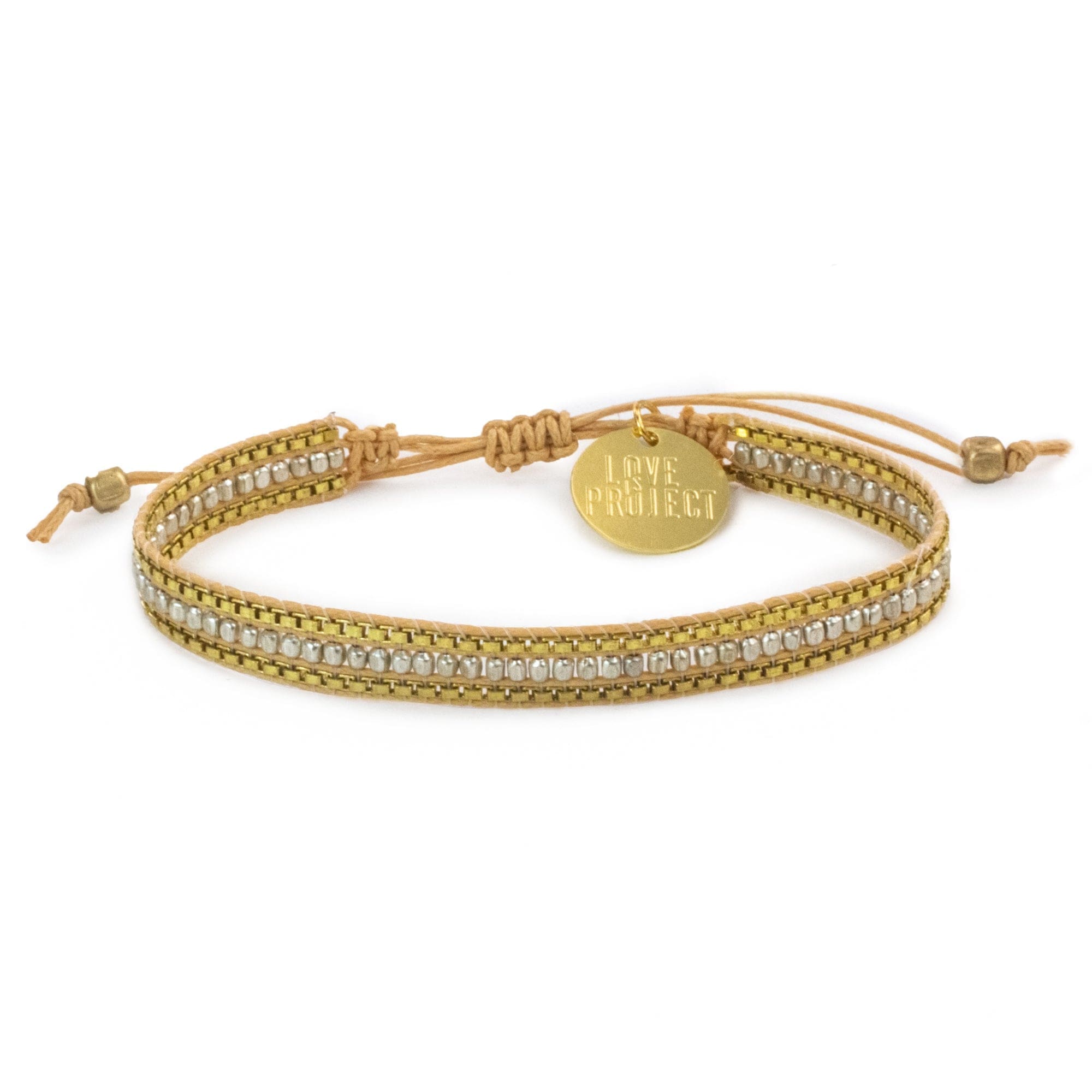 Fair-trade Skinny Diwali Bracelet | Silver Light