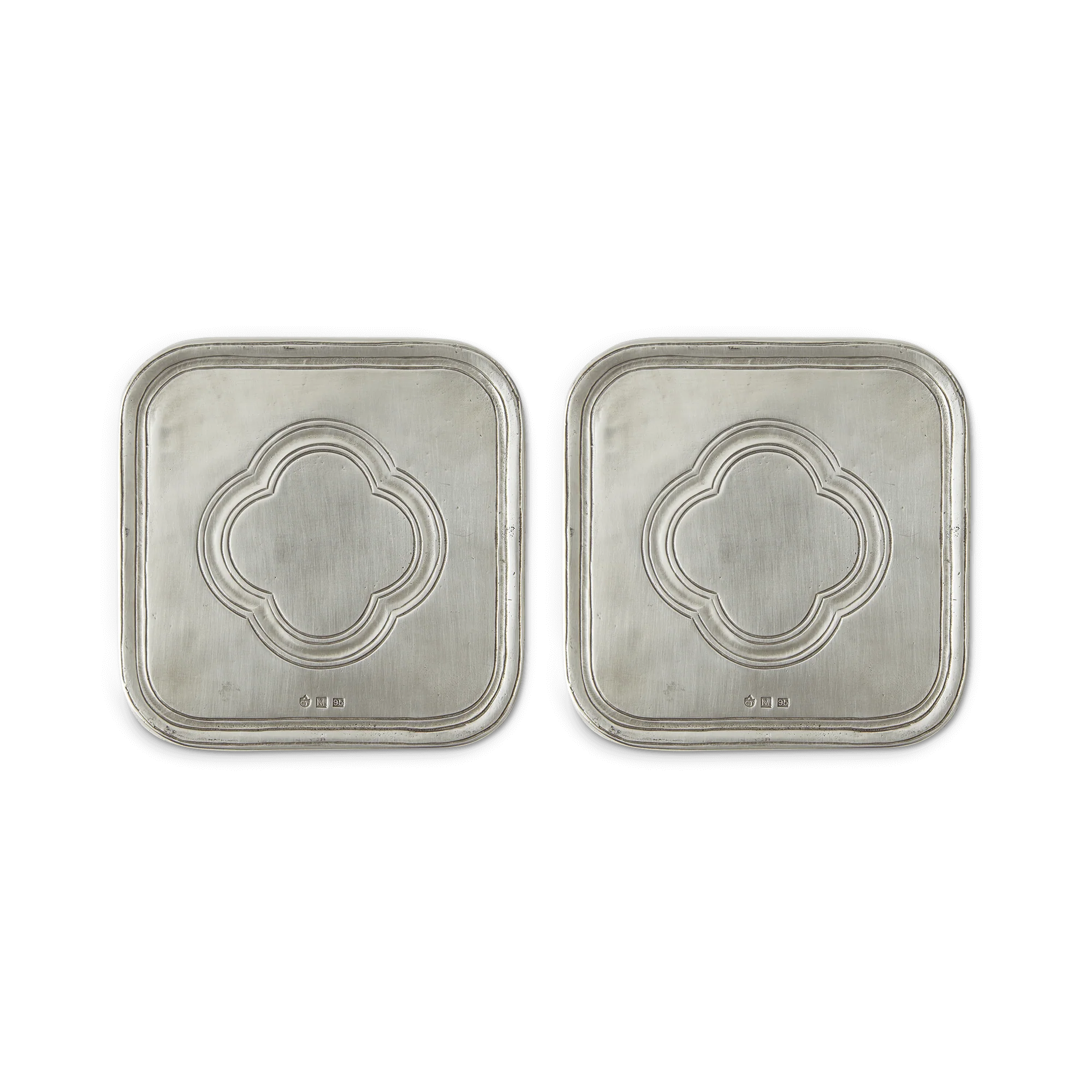 Match Pewter Square Coaster Pair