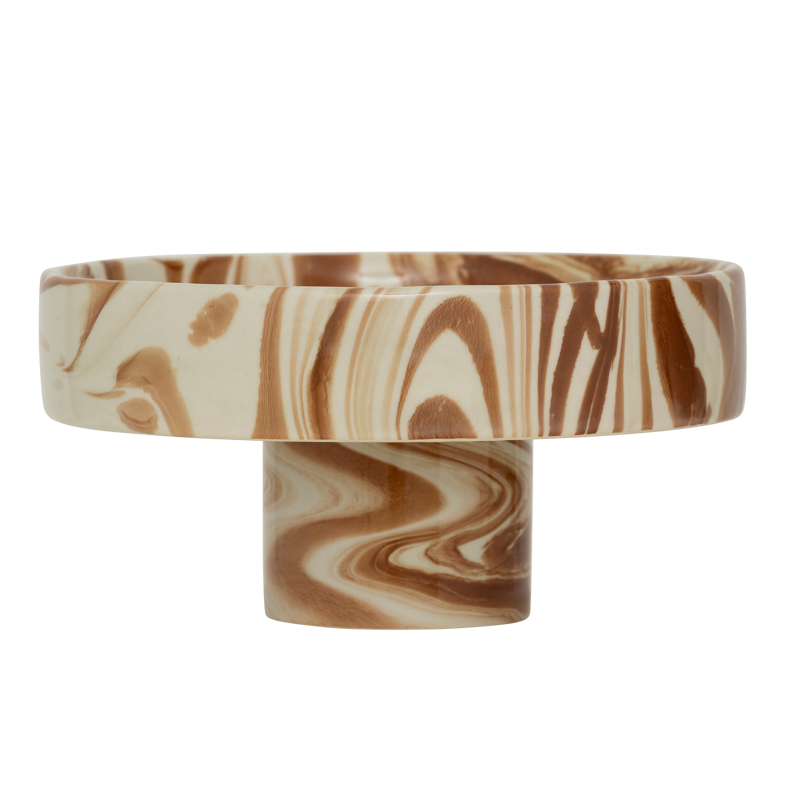 Caramel Swirl Raised Serving Bowl