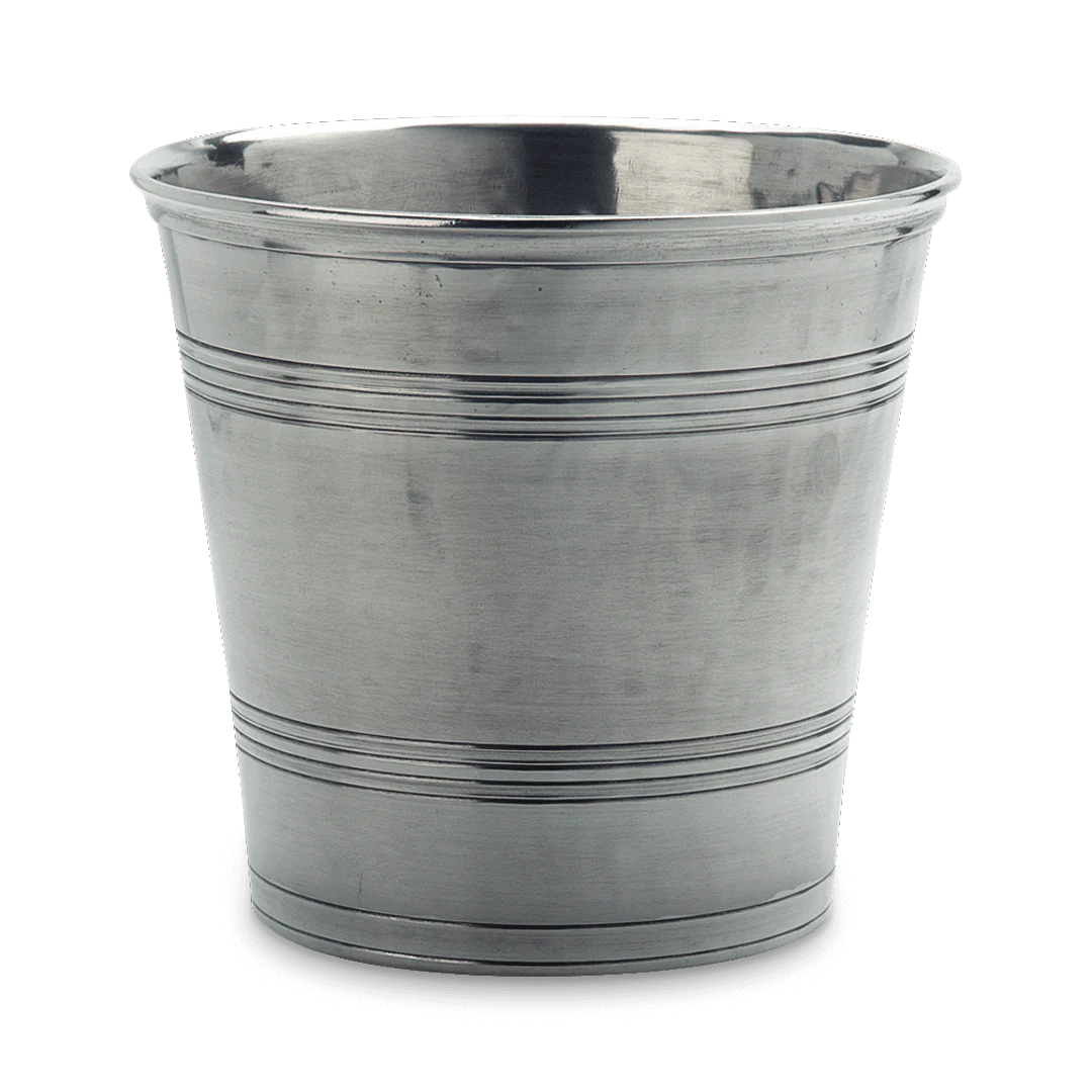 MATCH Pewter Waste Basket