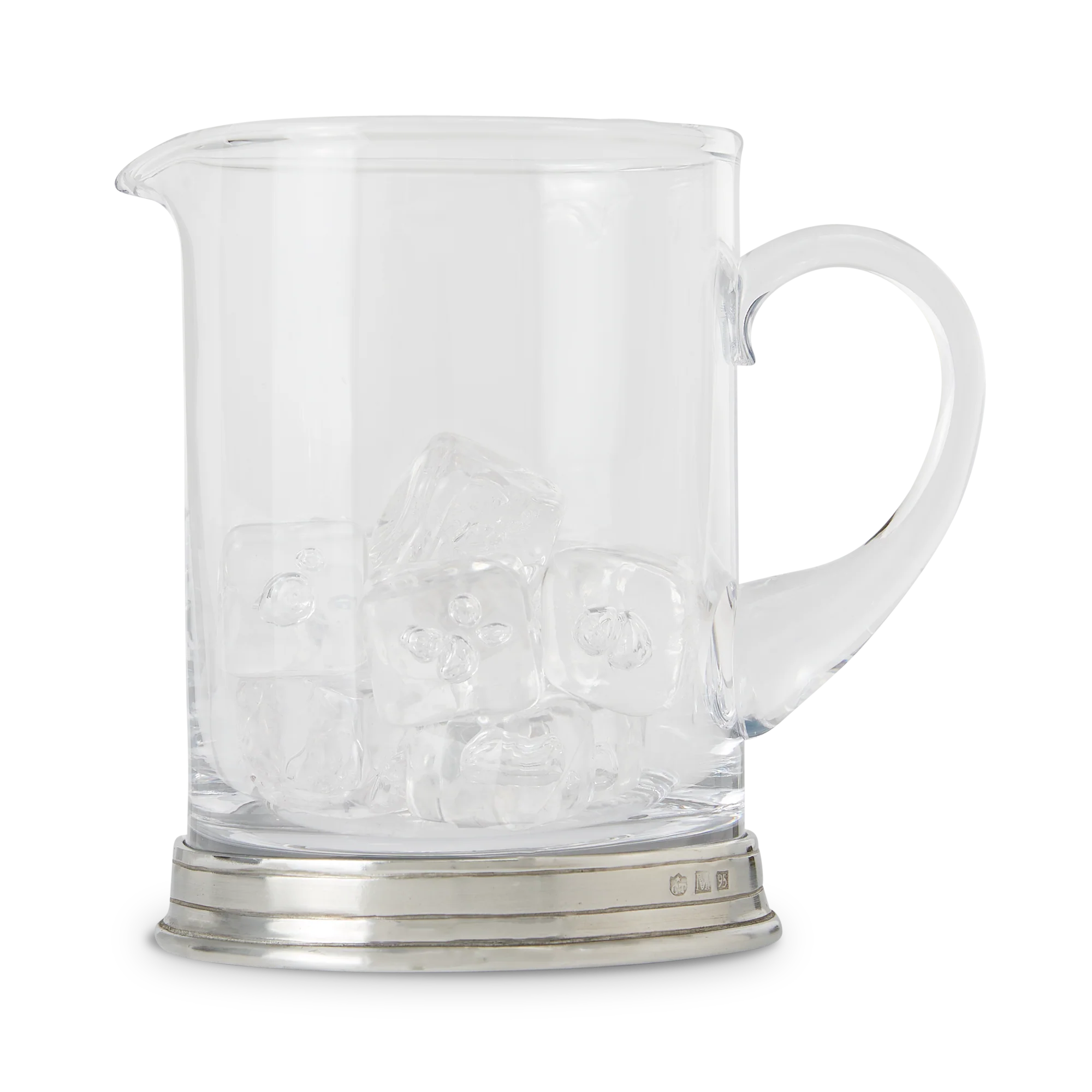 MATCH Pewter Branch Bar Crystal Pitcher