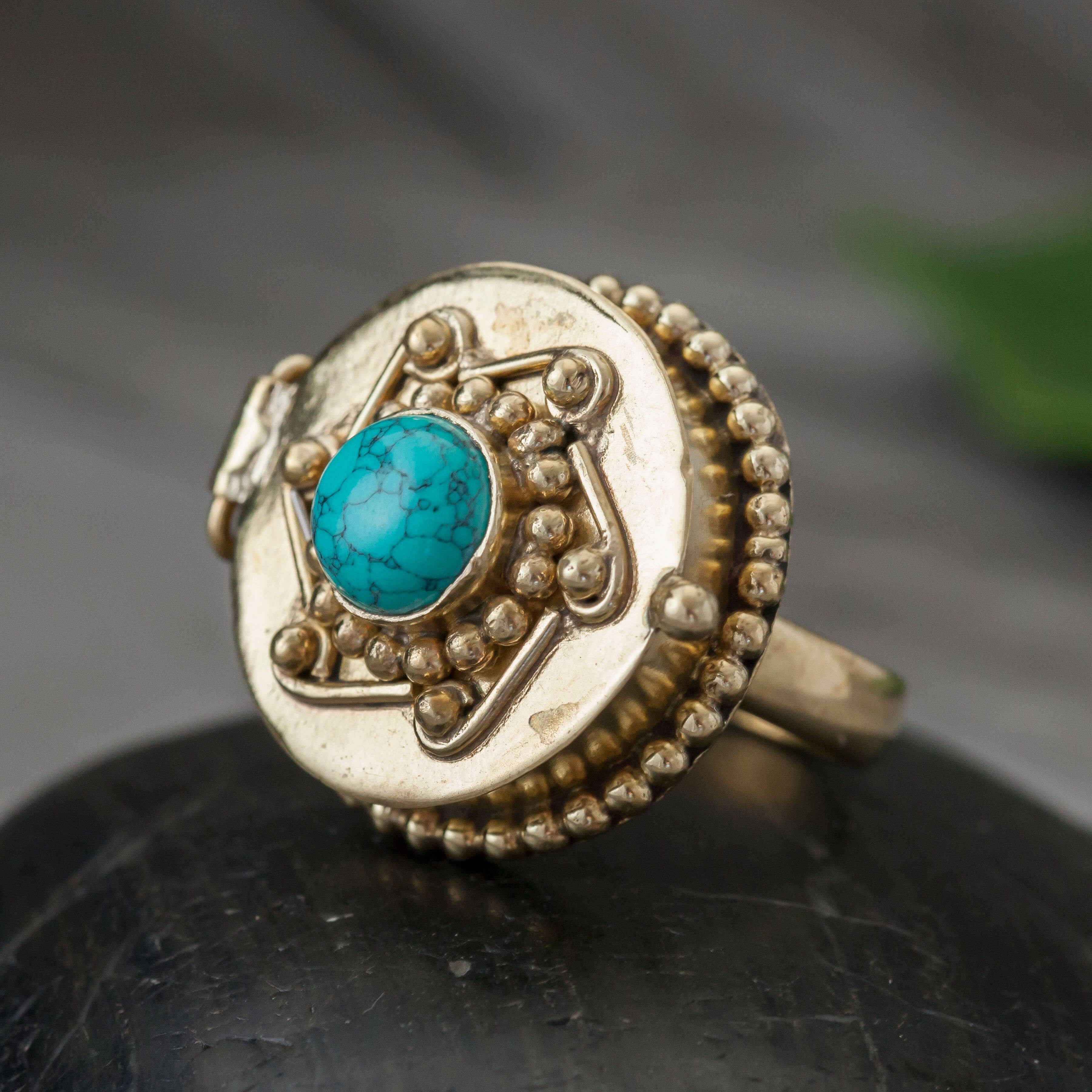 Brass Poison Ring