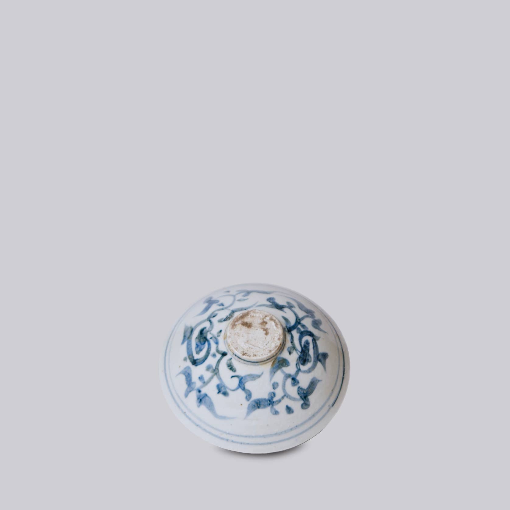 Blue + White Porcelain Peony Bowl