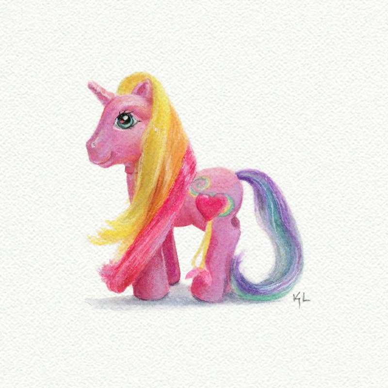 My Little Pony Miniature Watercolor Painting - Art Print