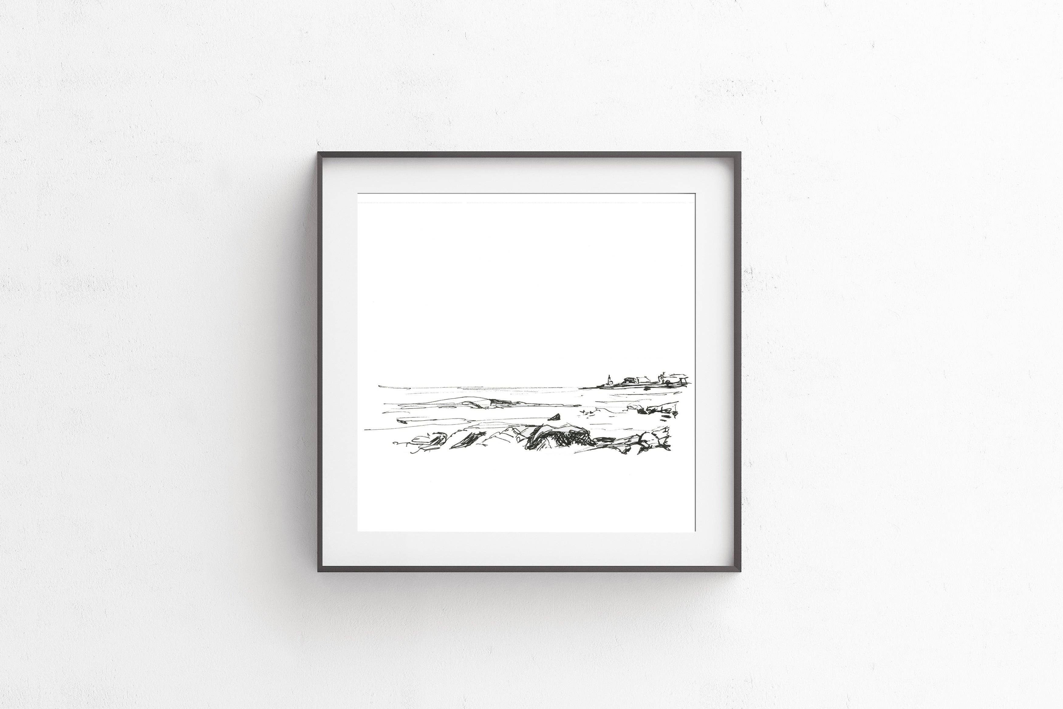 Coastal Line Drawing, Wingaersheek Beach, Gloucester