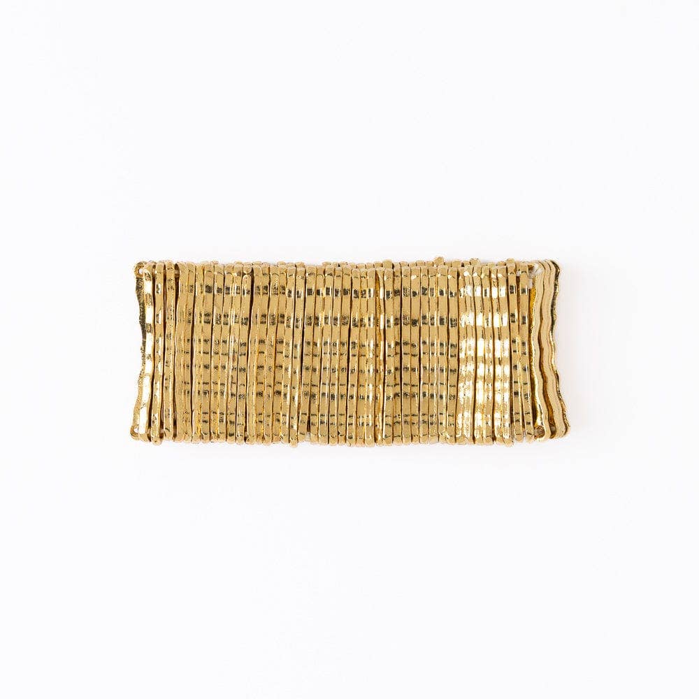 Winnie Wide Stretch Bracelet Brass