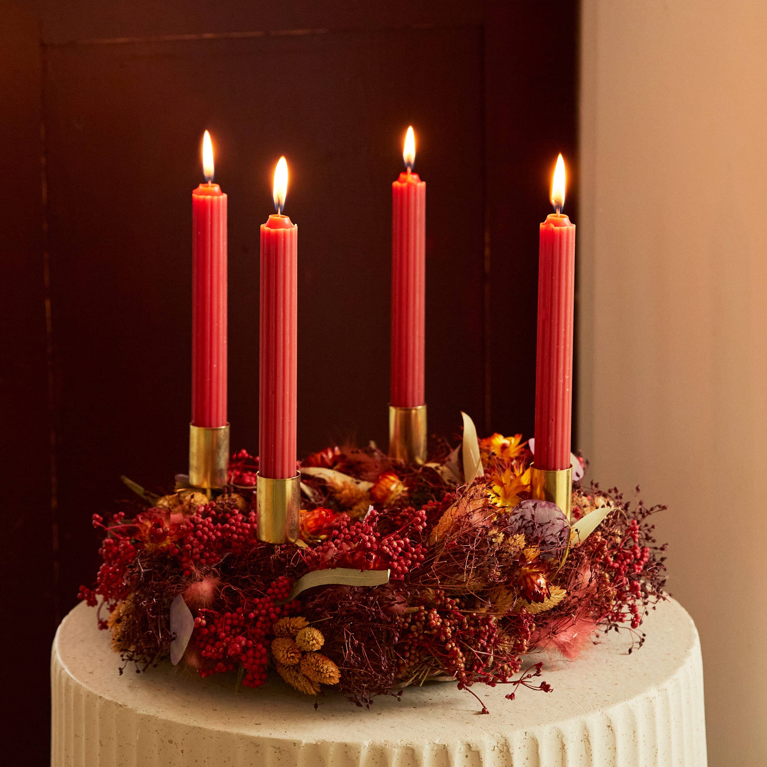 Dried Flower Holiday Wreath