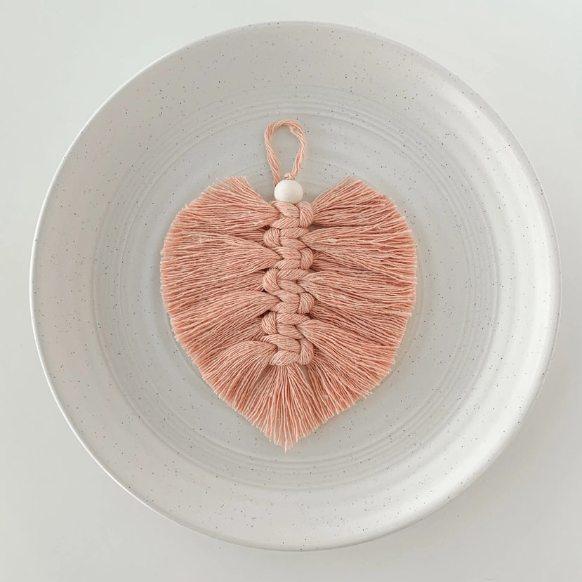 Handmade Blush Feather Ornament