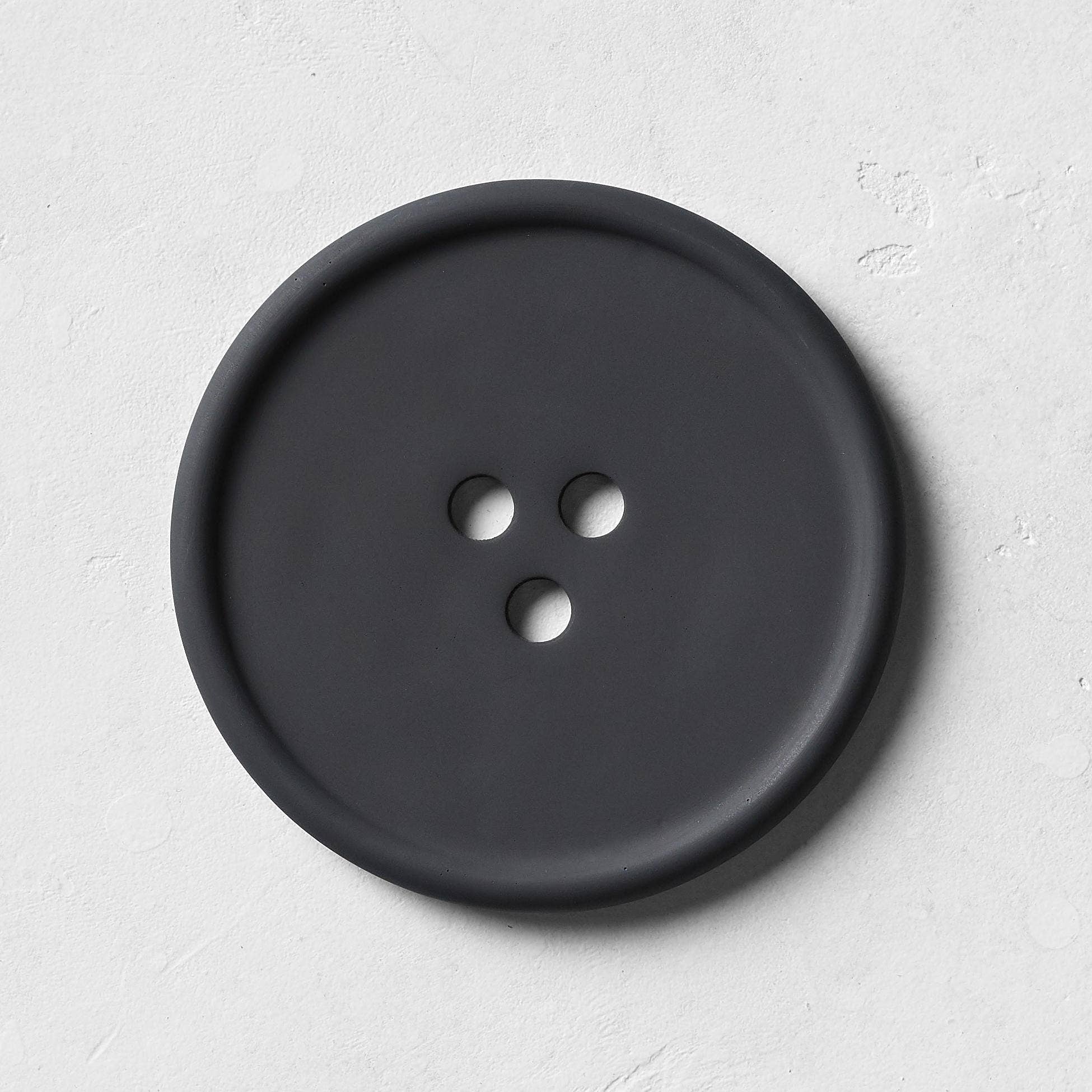 Small Button Dish - Black