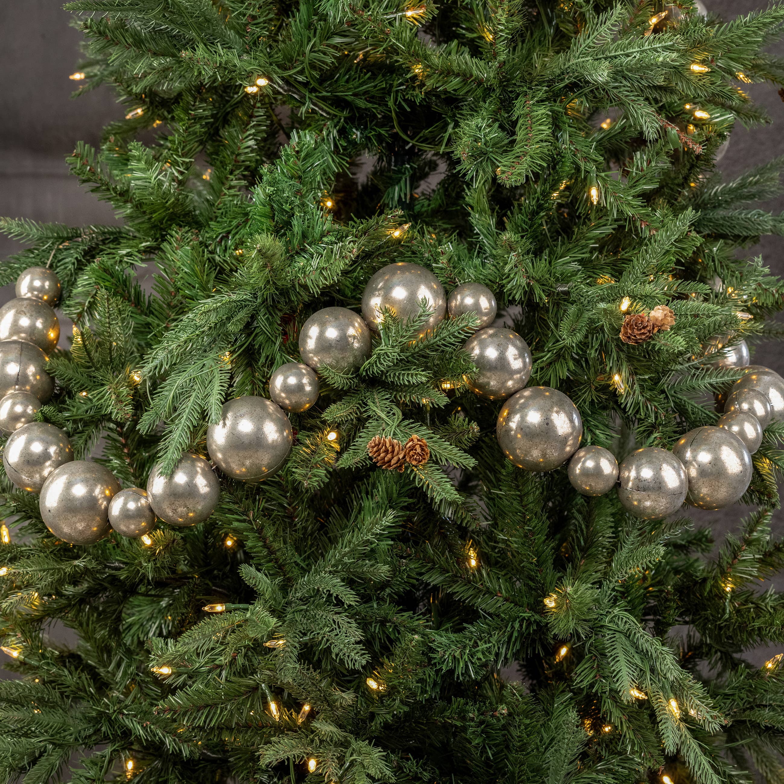 6' SILVER BABULES GARLAND