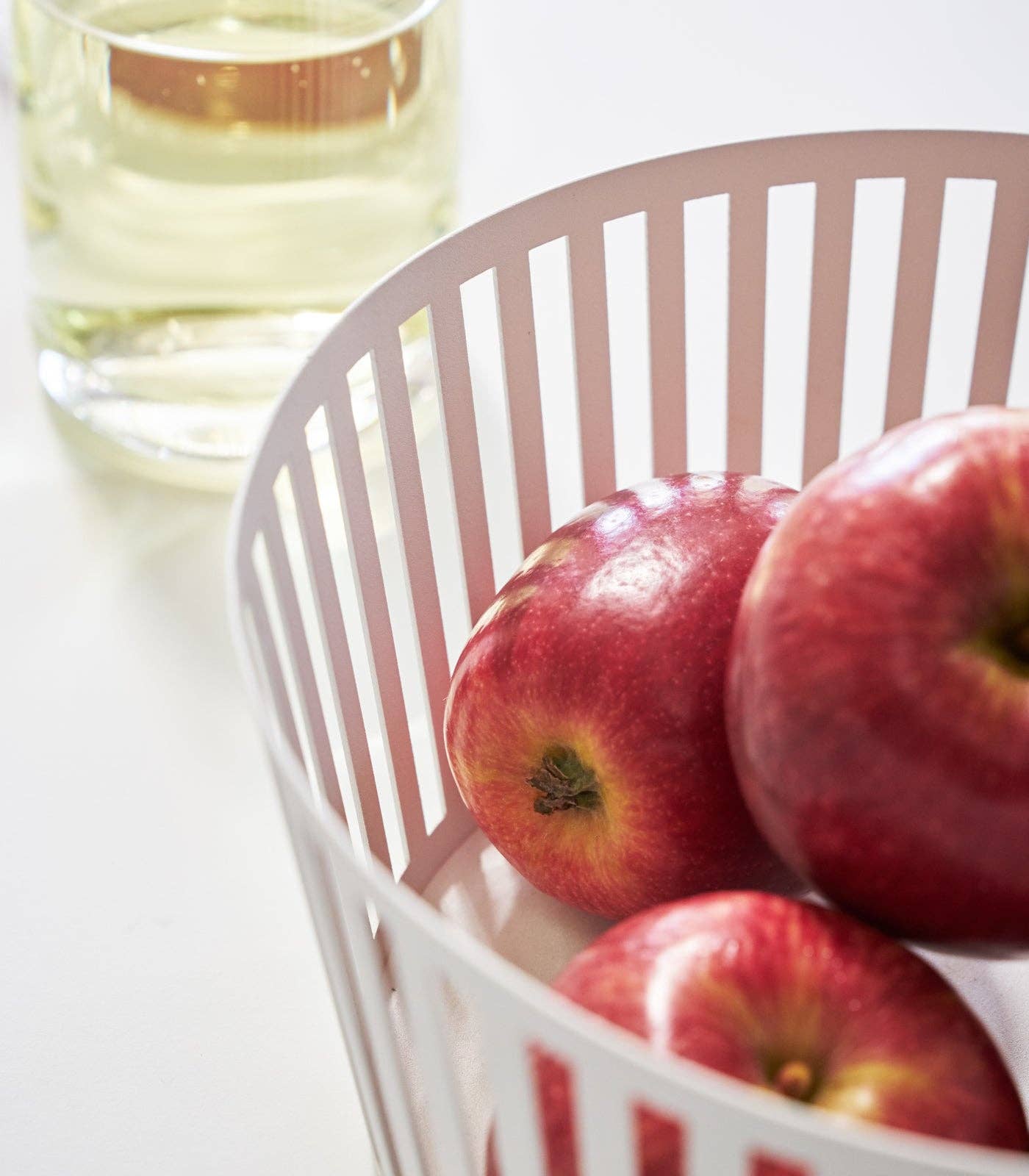 Tall White Fruit Basket