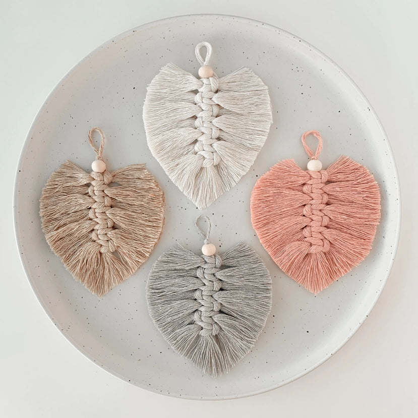 Handmade Blush Feather Ornament