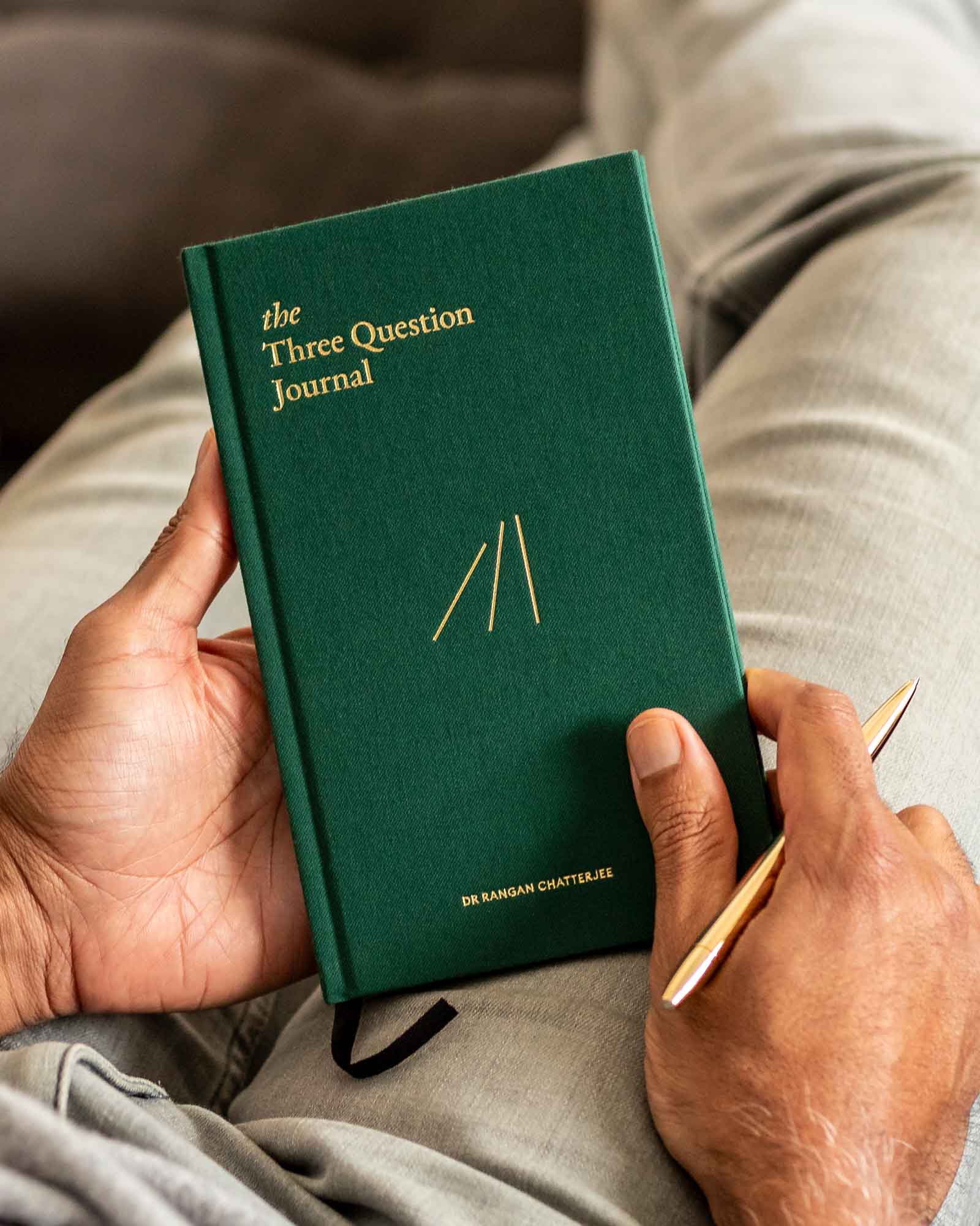 The Three Question Journal Green