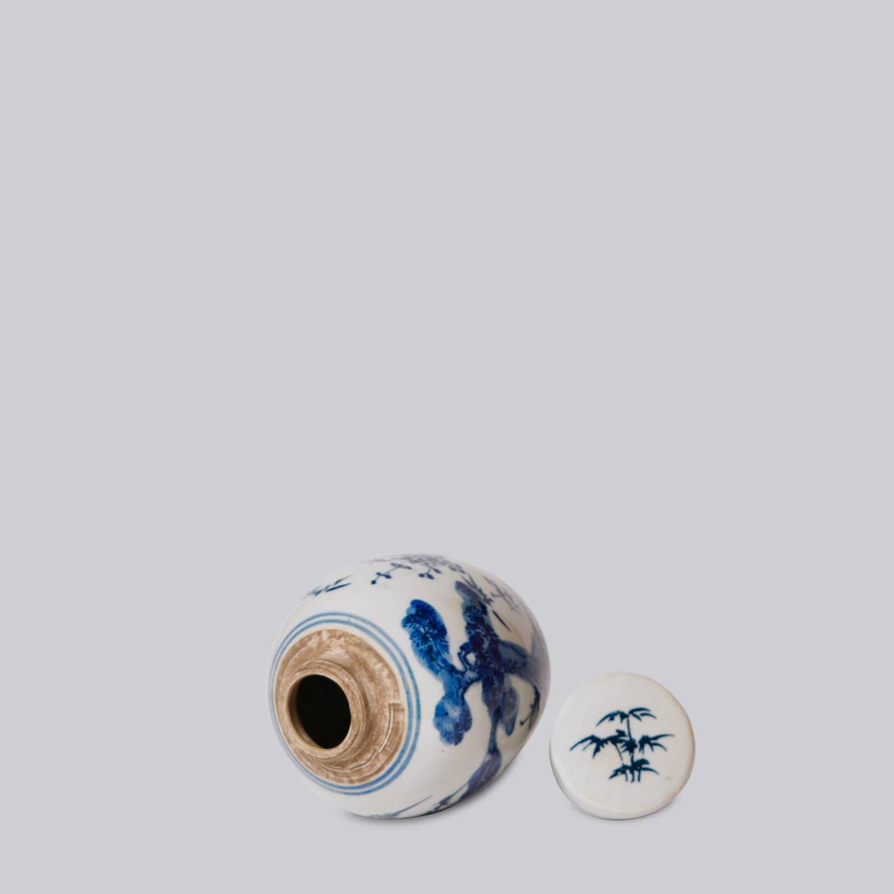 Three Friends Blue + White Porcelain Mini Jar