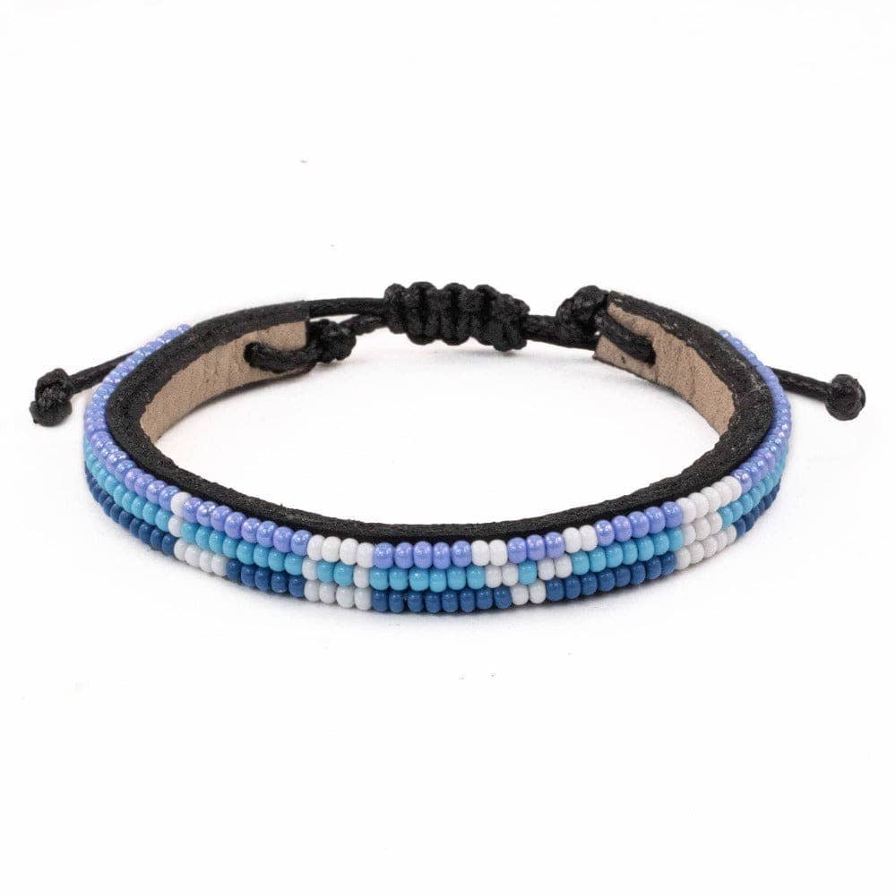Fair-trade Skinny Ombré Love Bracelet | Aquamarine
