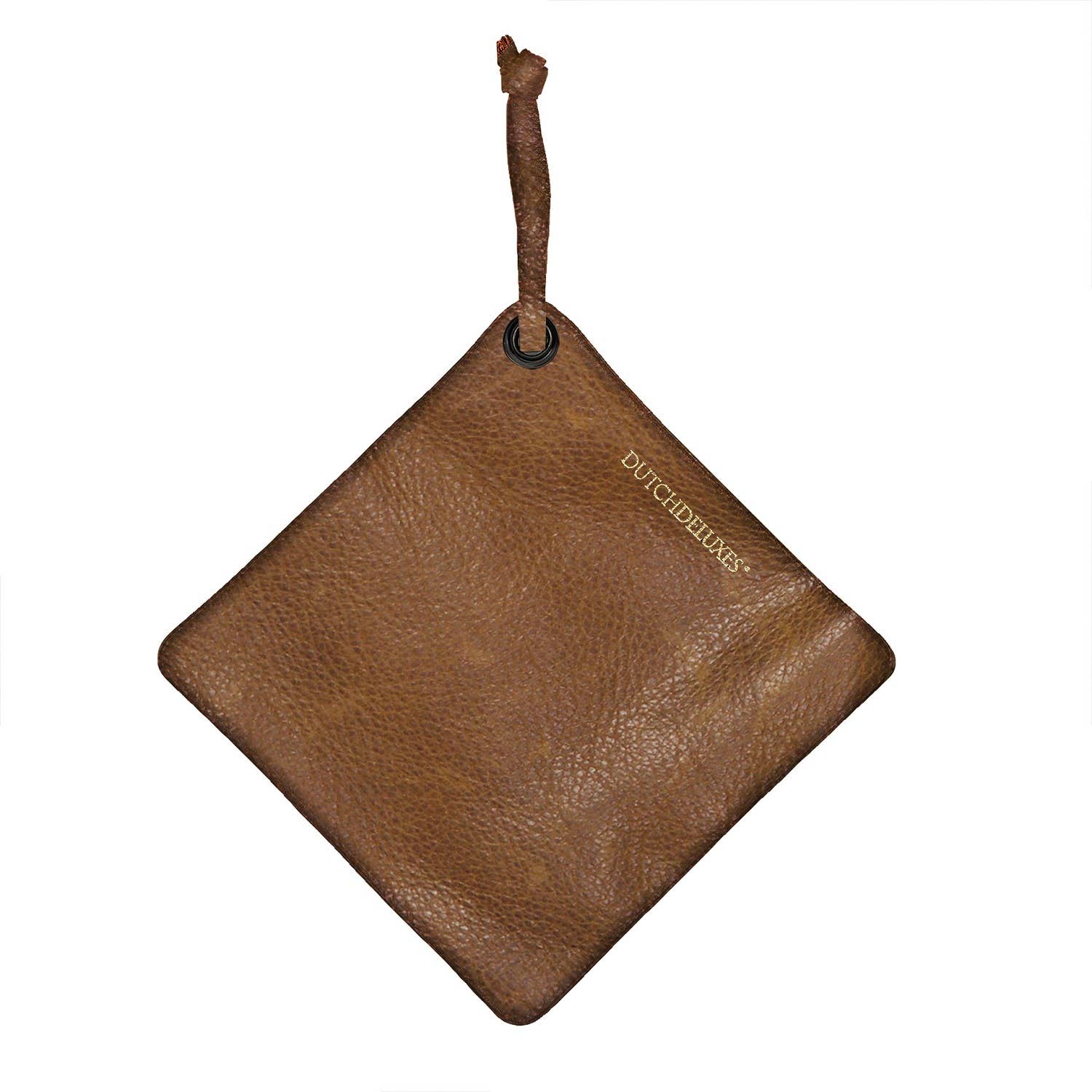 Vintage Congac Leather Pot Holder