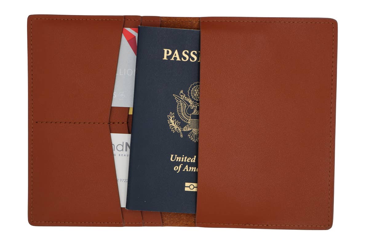 Recycled Leather Passport Holder