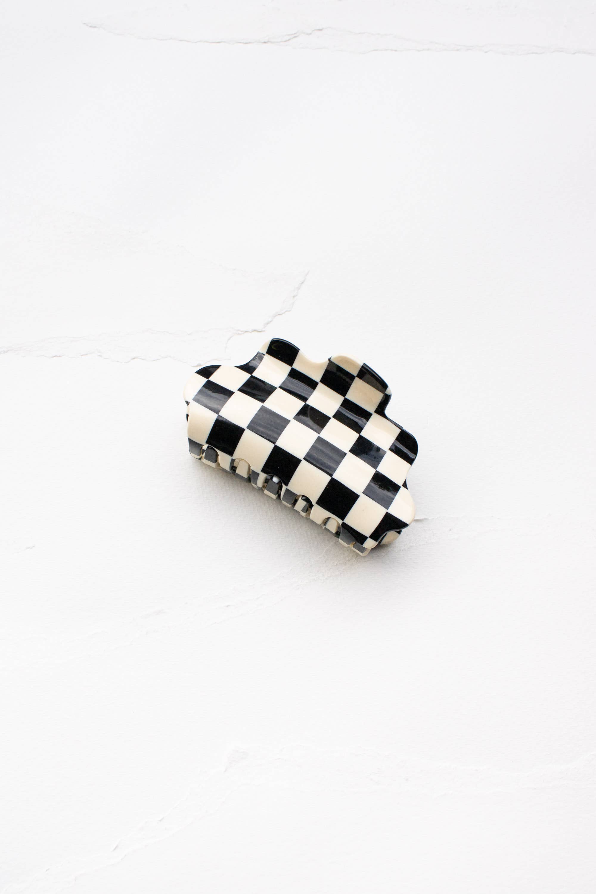 Eco Checkerboard Cloud Hair Claw