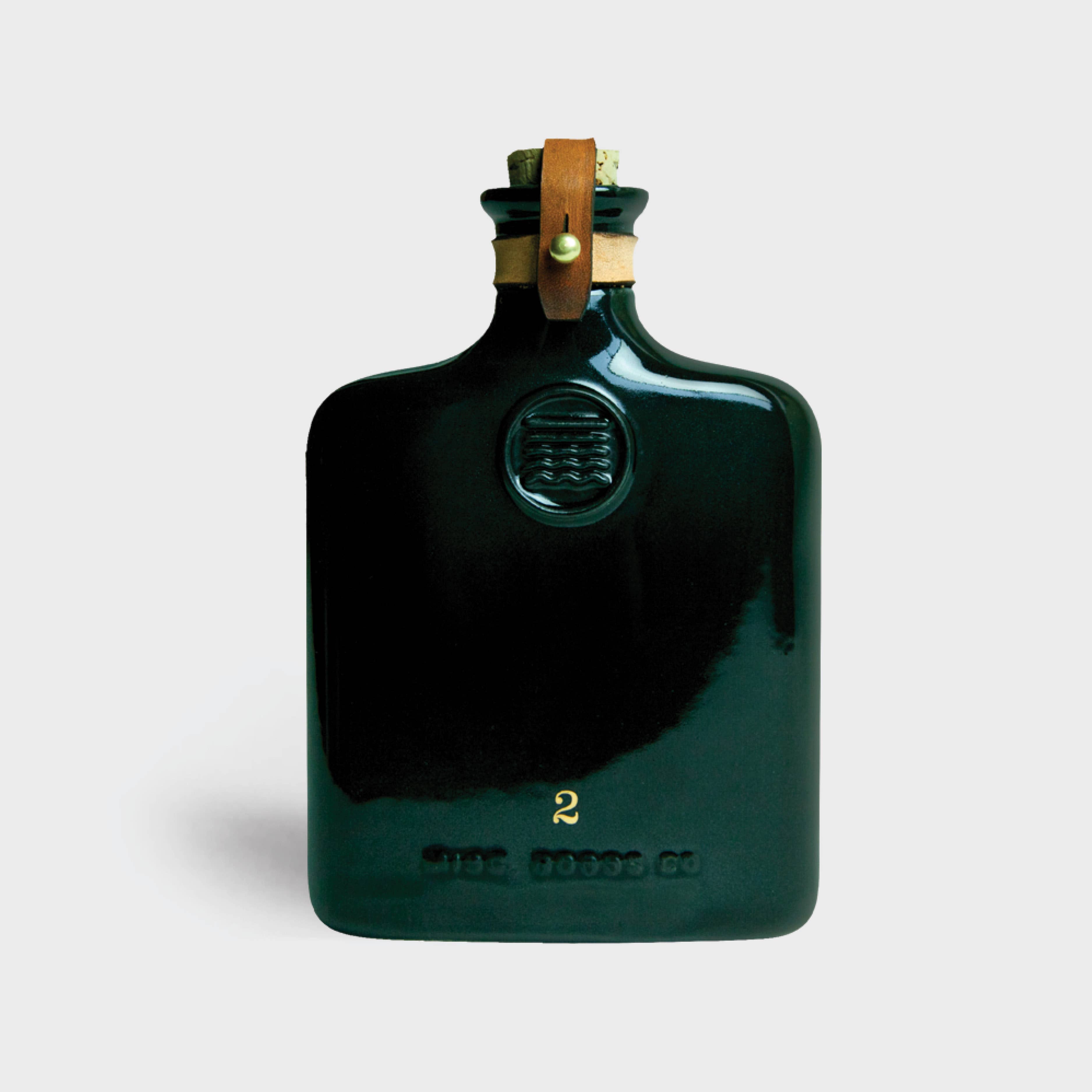Black Ceramic Flask – Embossed Stoneware | Unique & Giftable