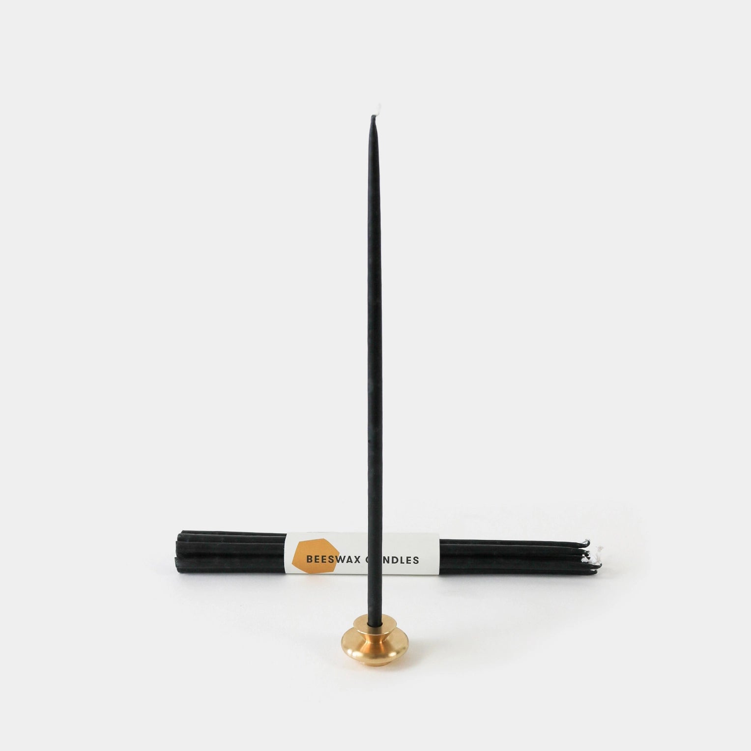 Thin Beeswax Candle Pack | Black