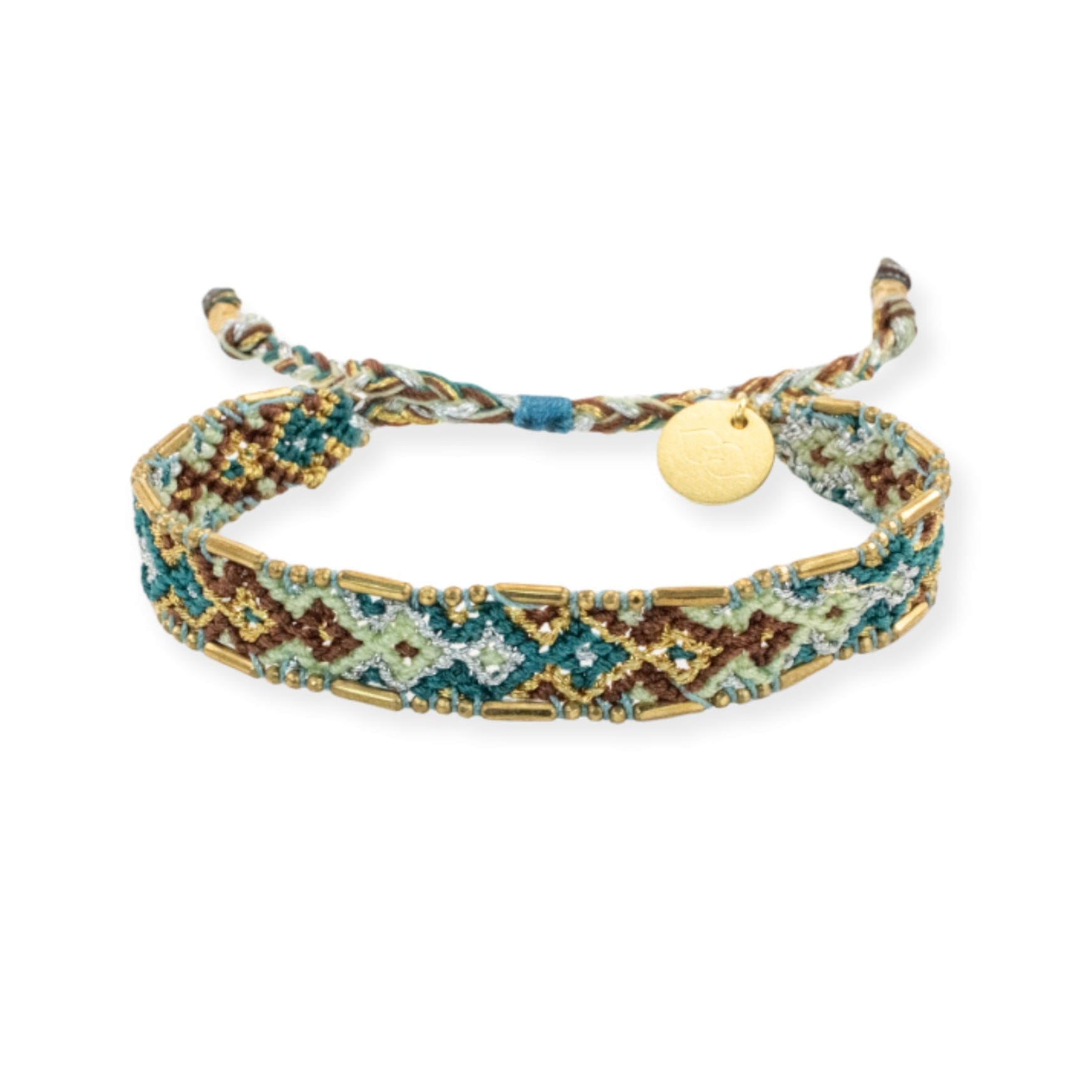 Fair-trade Bali Metallic Friendship Bracelet | Aqua Mist