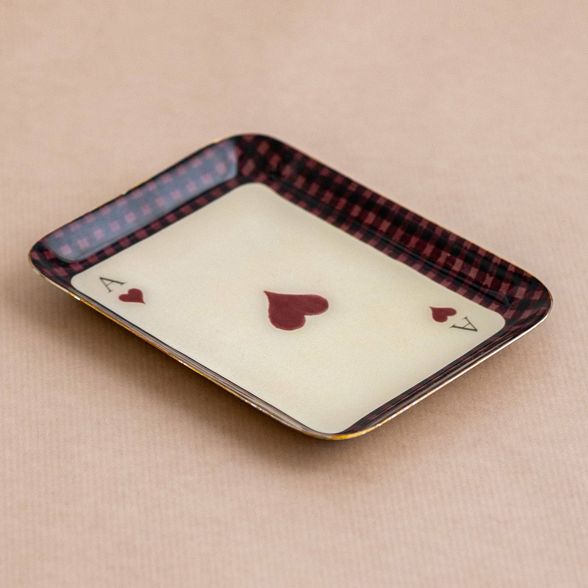 Rectangular Enamel Tray - Ace of Hearts