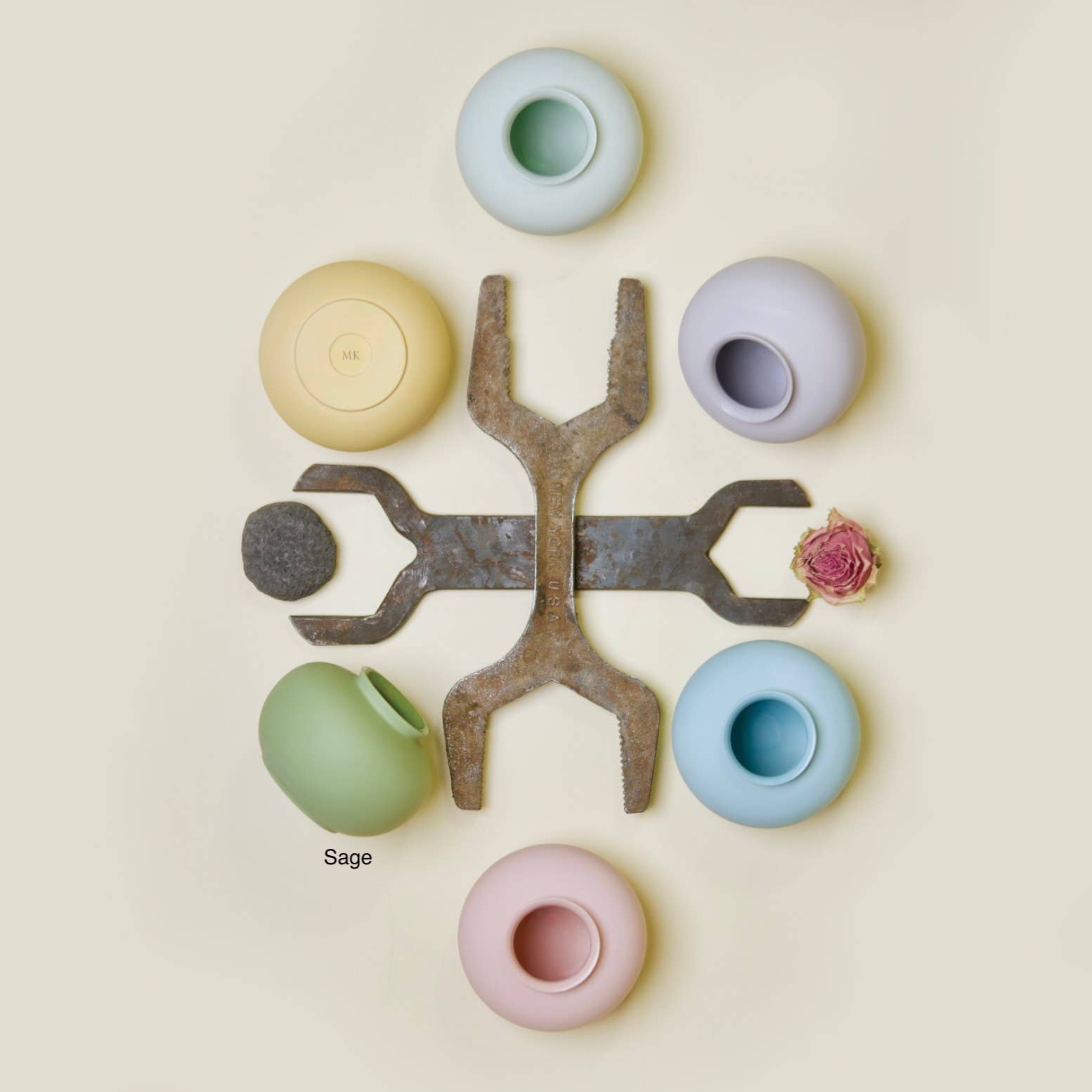 Matte Porcelain Mini Apple Vase