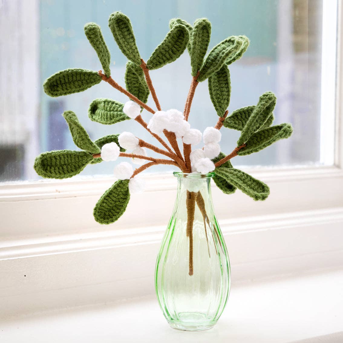 Mistletoe Christmas Crochet Sprigs | 2 Pack | Gift |