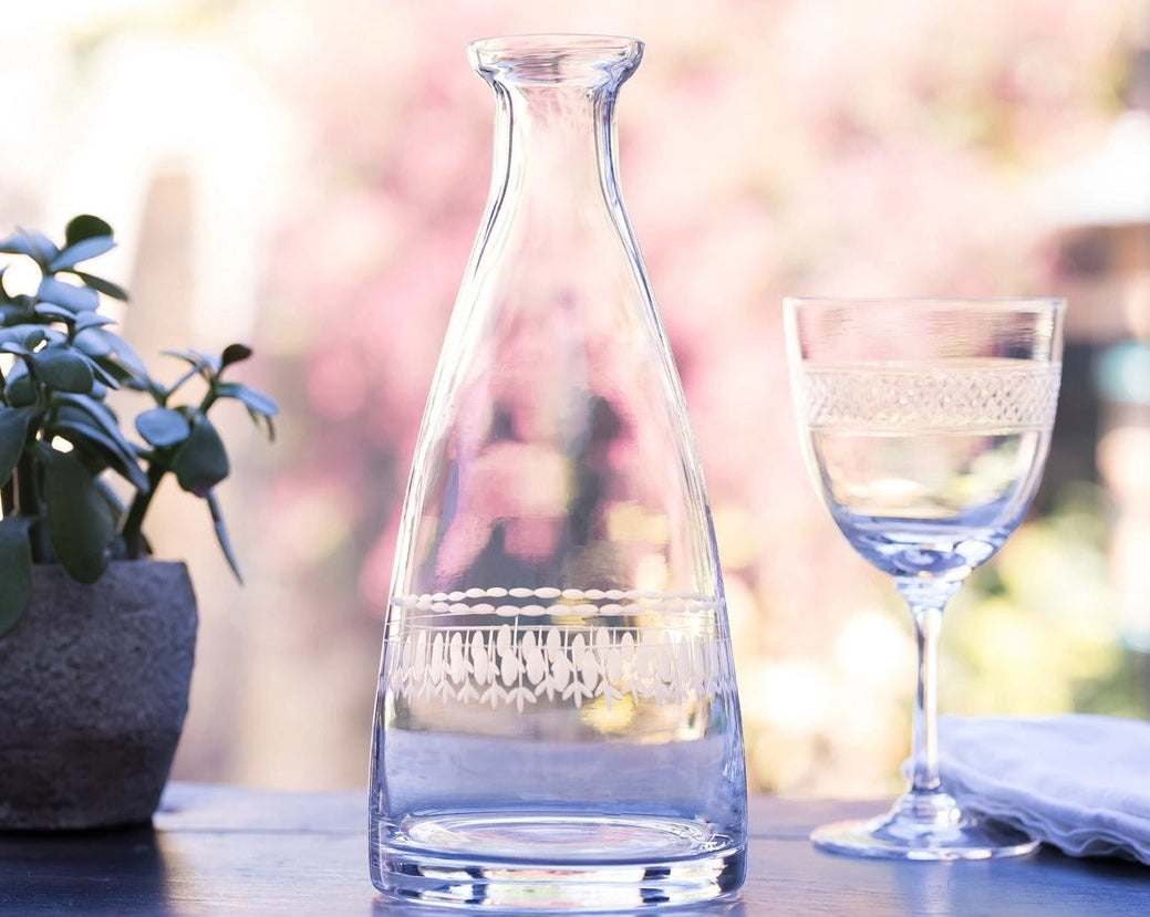 Oval Motif Crystal Table Carafe