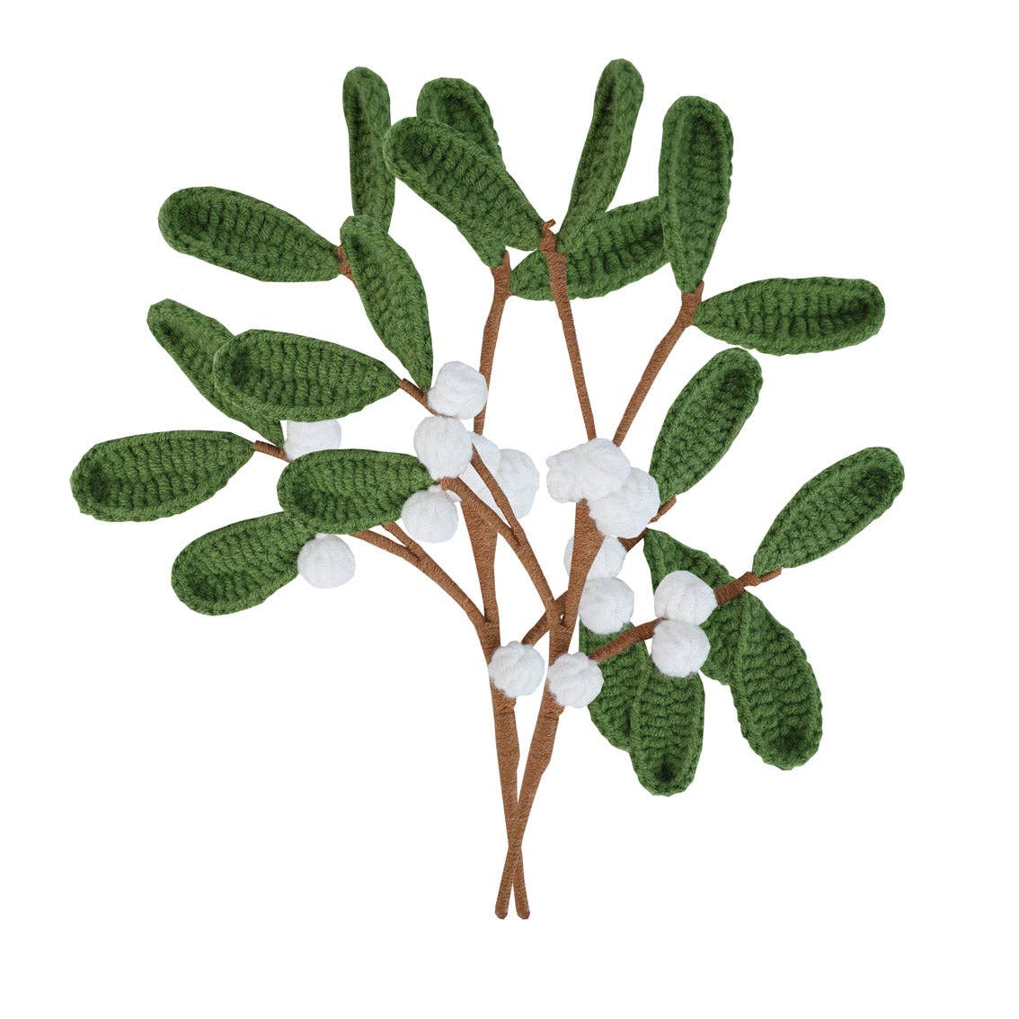 Mistletoe Christmas Crochet Sprigs | 2 Pack | Gift |