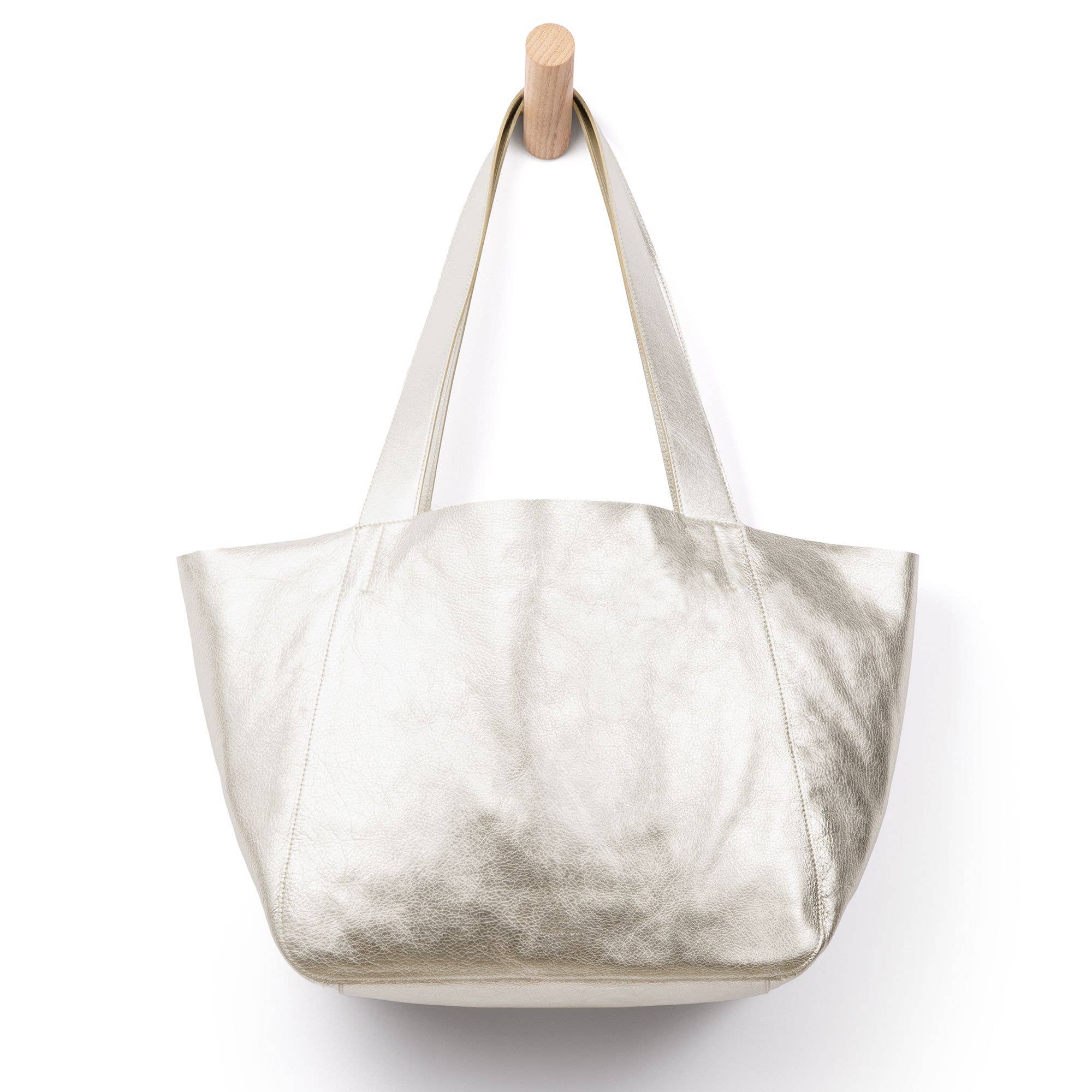 The Times Metallic Leather Tote