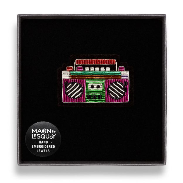 Boombox Embroidered Pin