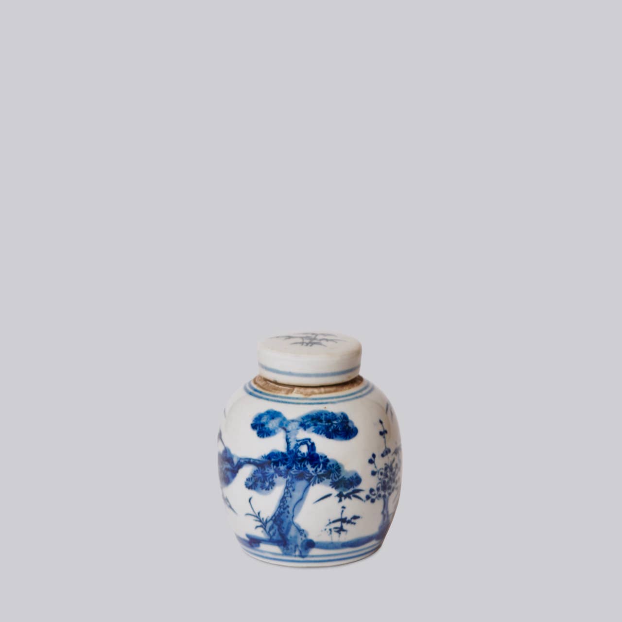 Three Friends Blue + White Porcelain Mini Jar