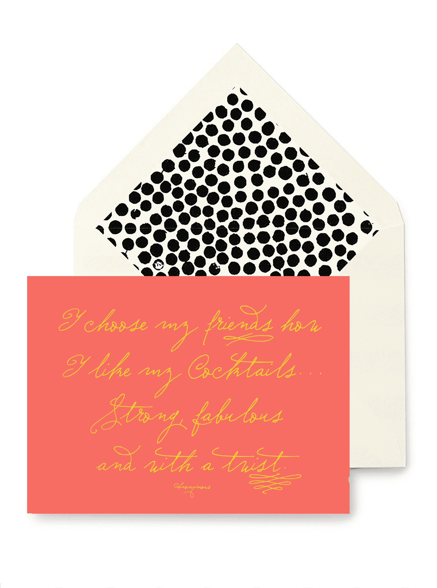 I Choose My Friends Single Blank Card