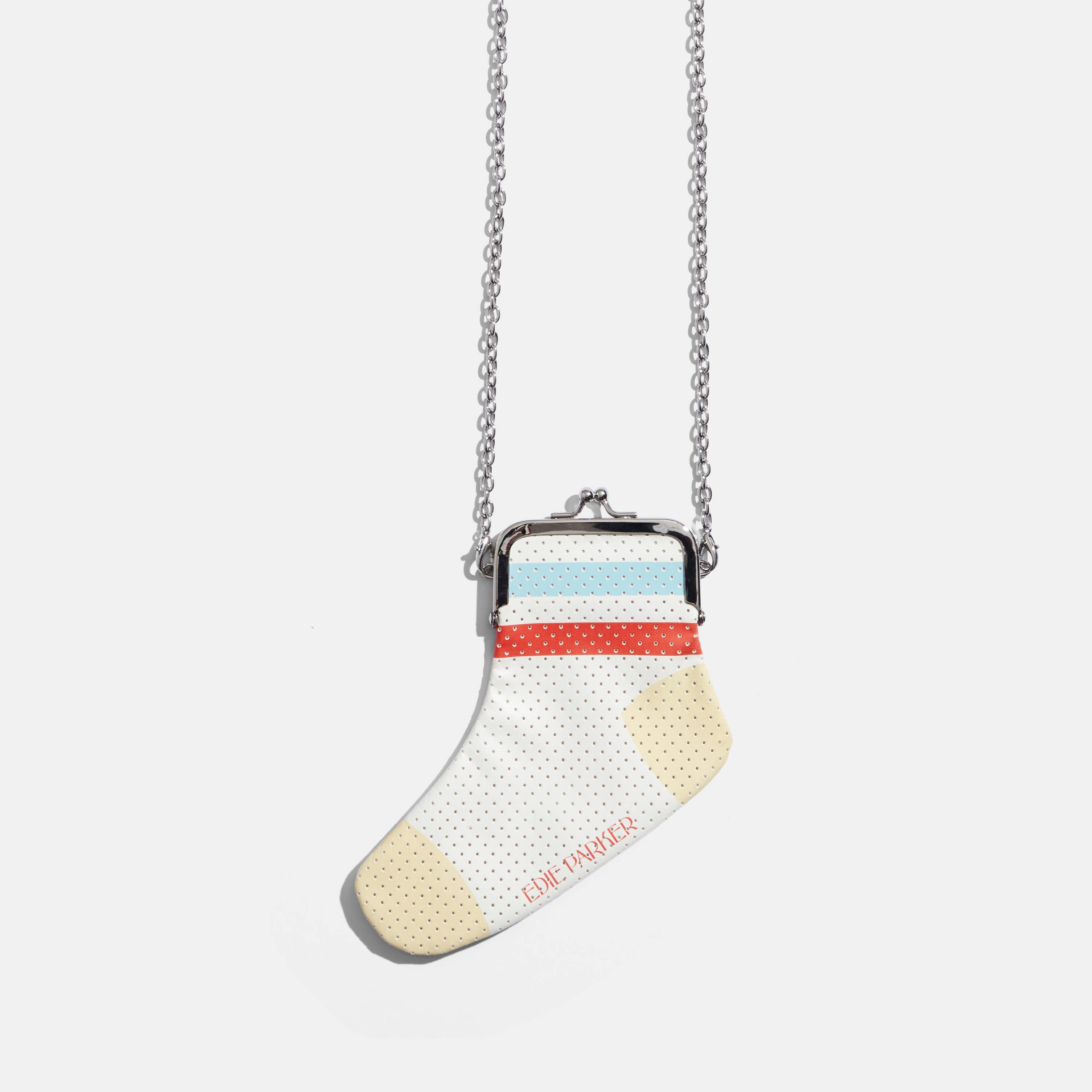 Sock Coin Purse in Red + Blue