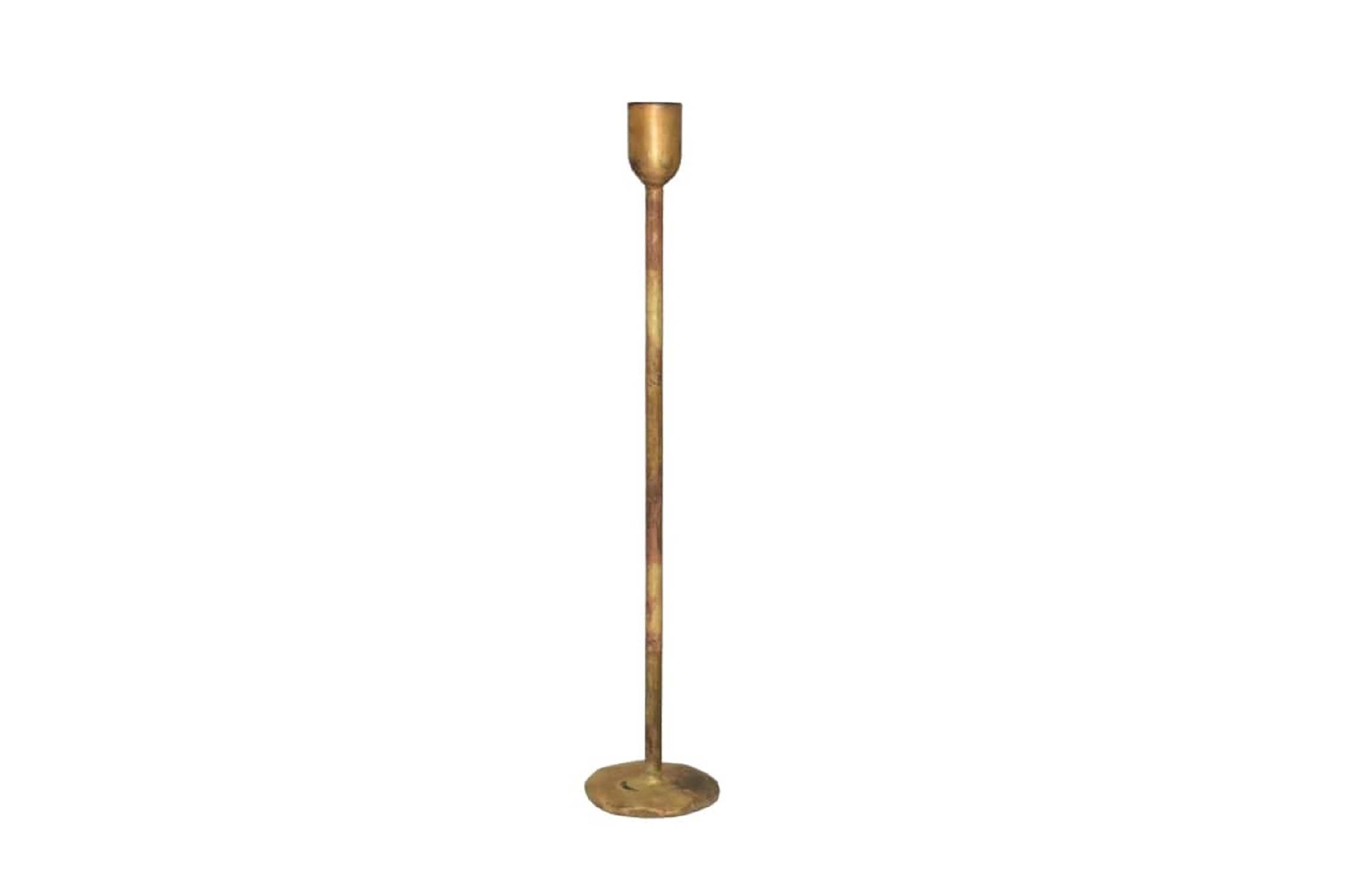 Slim Aged Brass Taper Holder