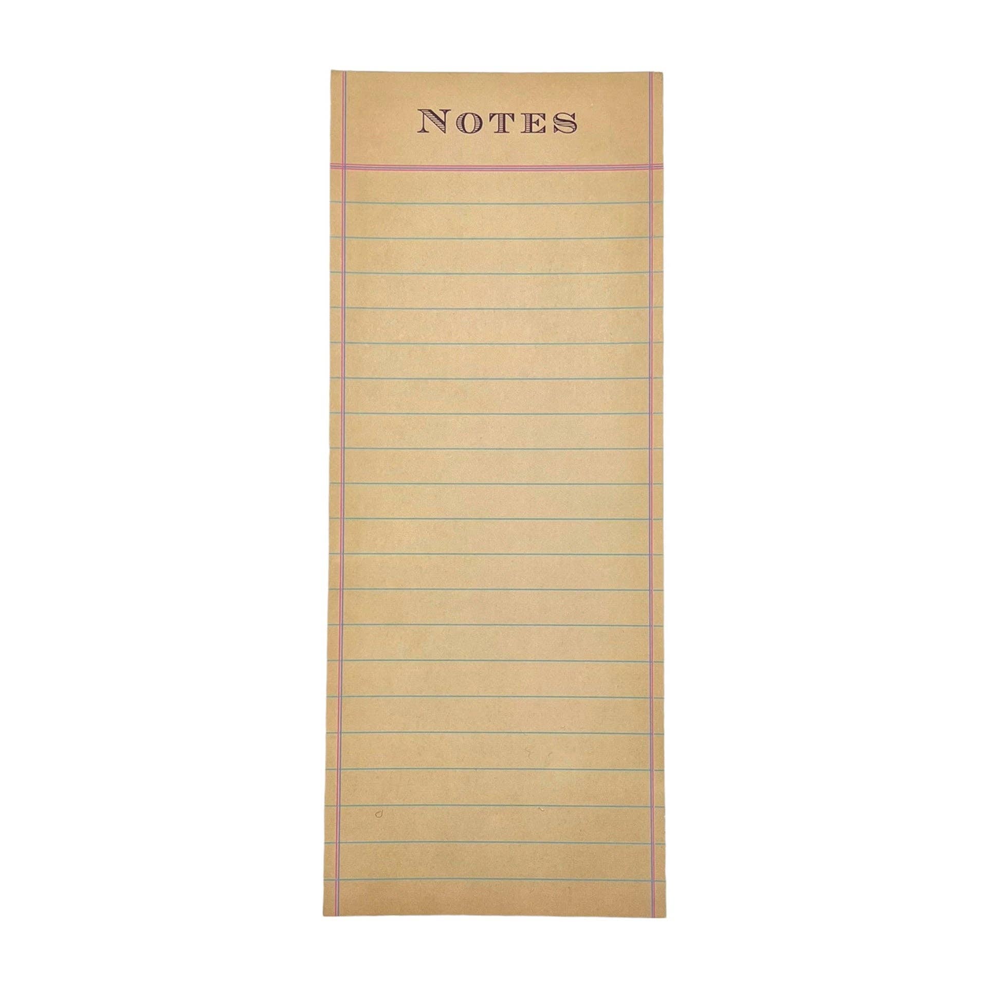 "Notes" Skinny Notepad