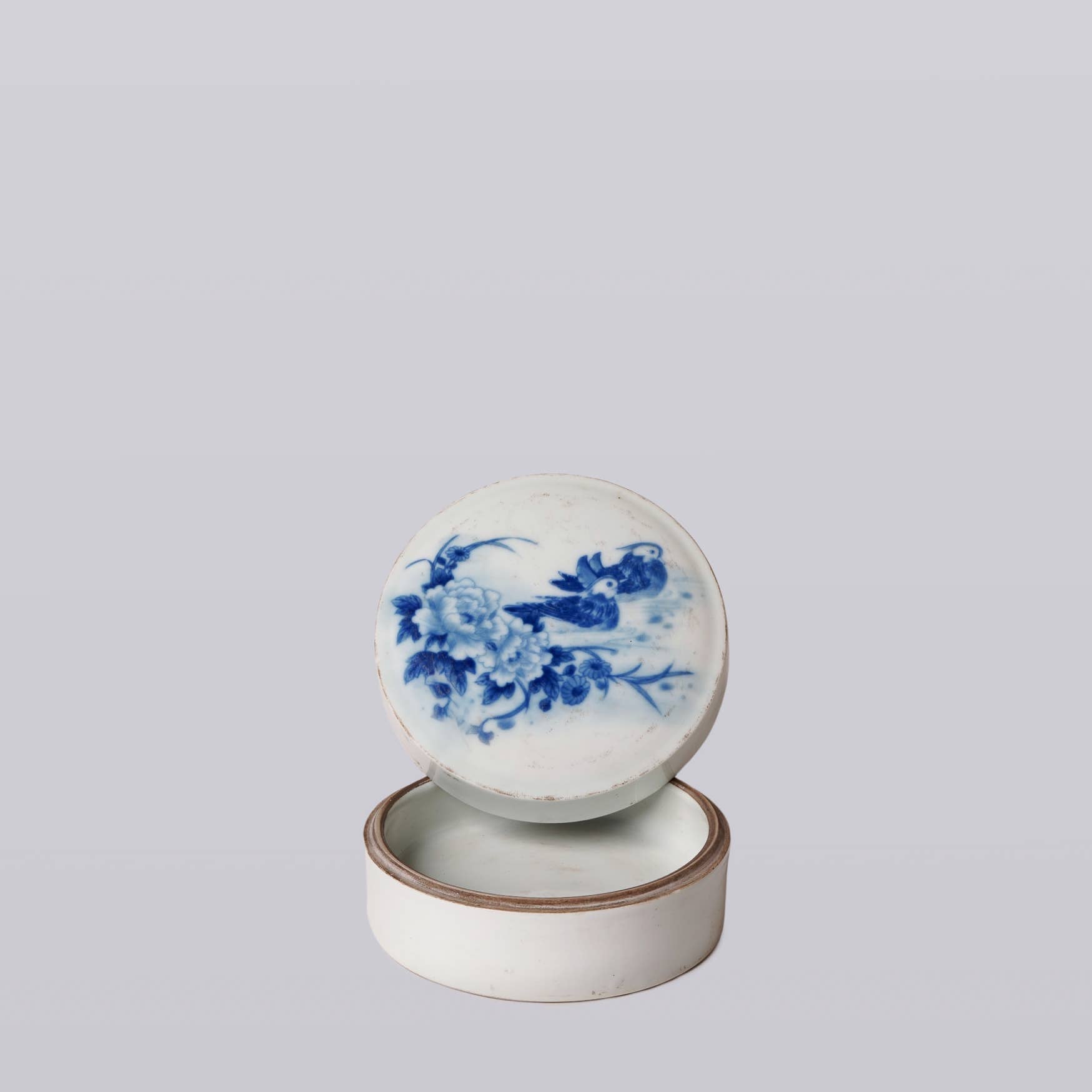 Blue + White Porcelain Fidelity Ducks Ink Box