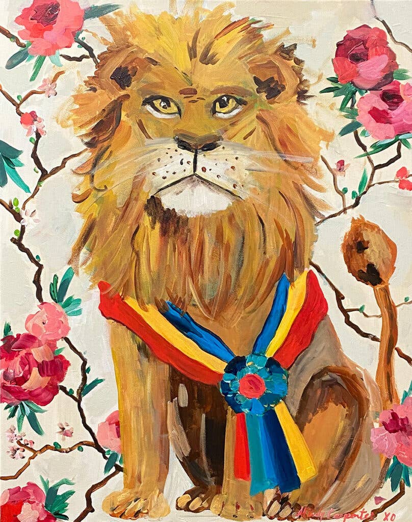 Brave Lion Greeting Card