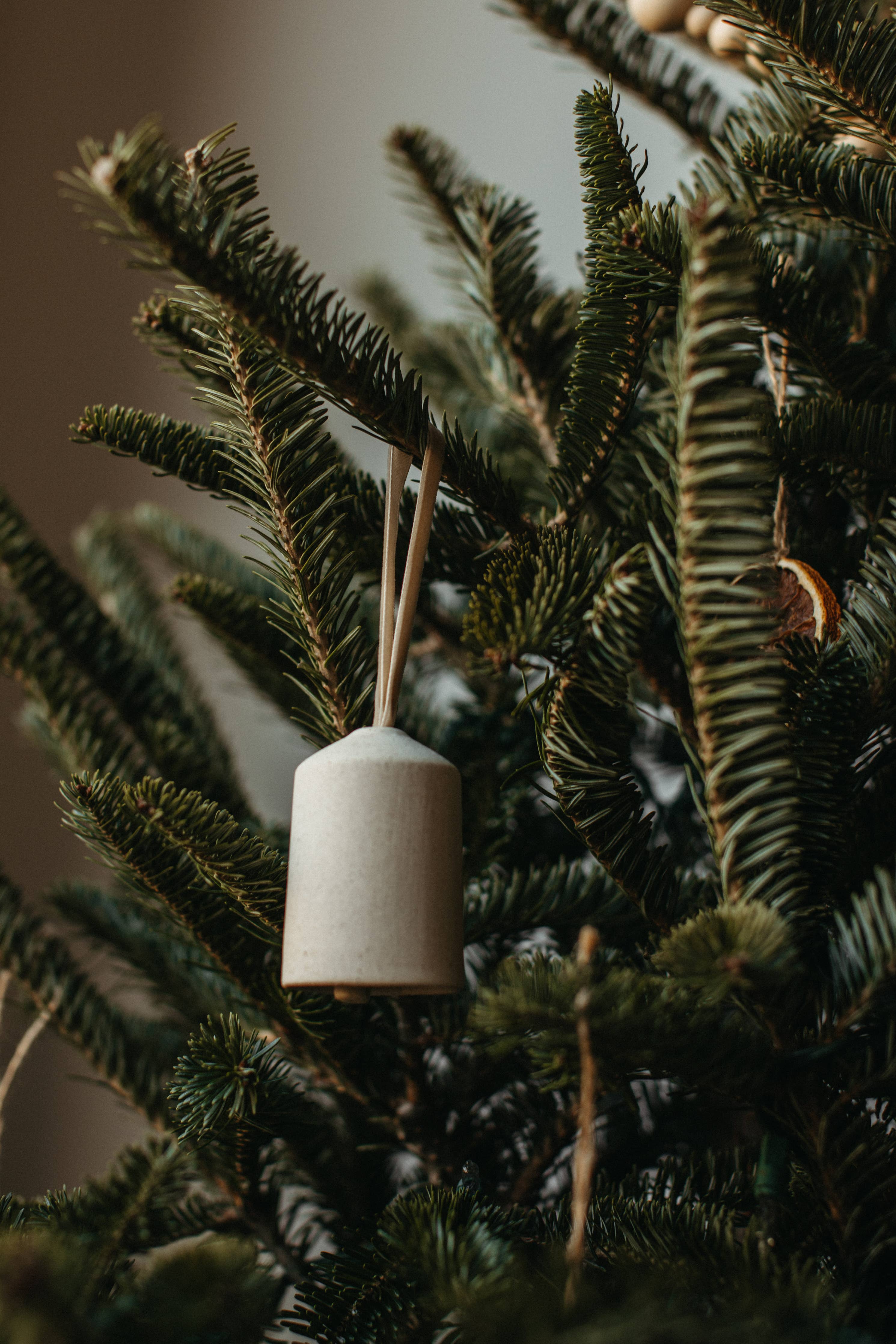 Handmade Raw Stoneware Bell Ornament No. 1