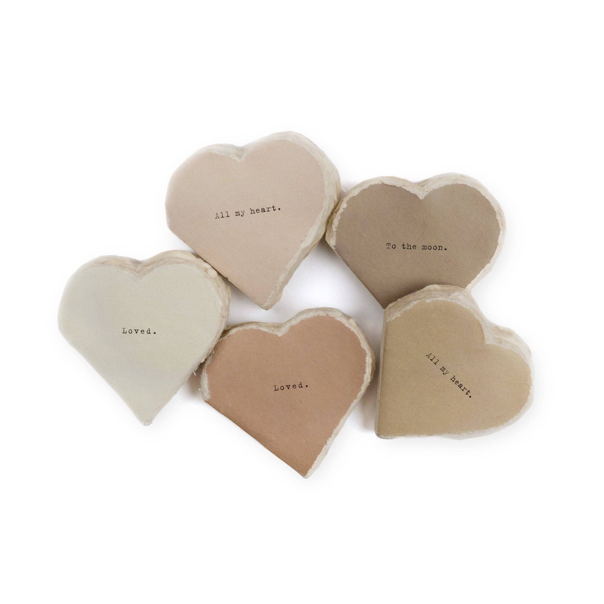 Deckled Edge Little Heart Book Collection - Assorted Set of 15