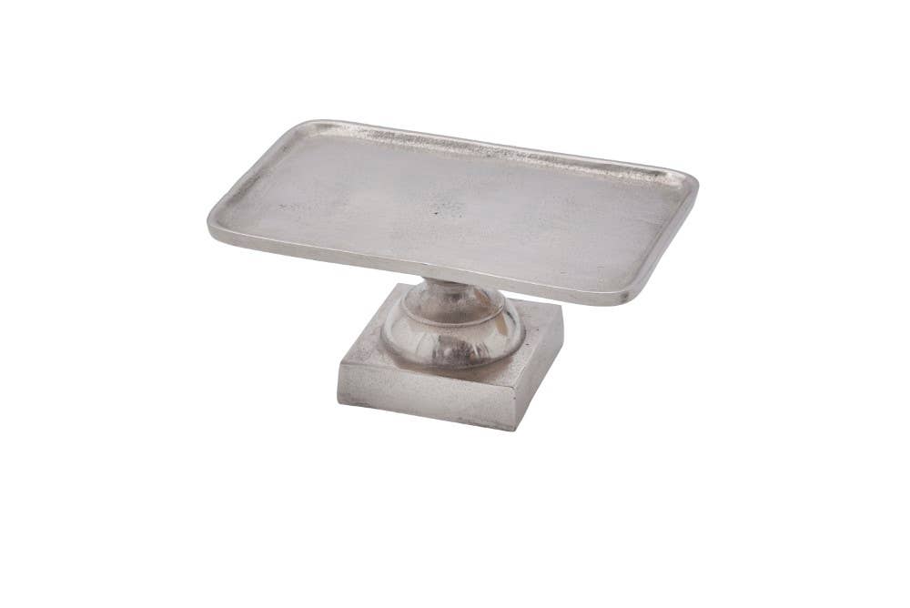 Small Cast Aluminum Footed Tray