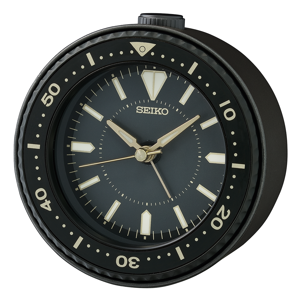 Mai Seiko Classic Alarm Clock with Black Watch Face