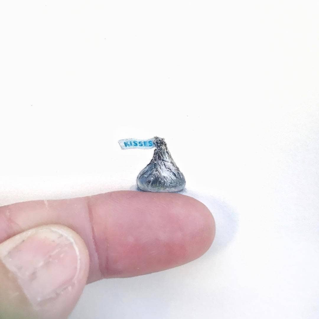 Hershey's Kiss Miniature Watercolor Painting - Art Print