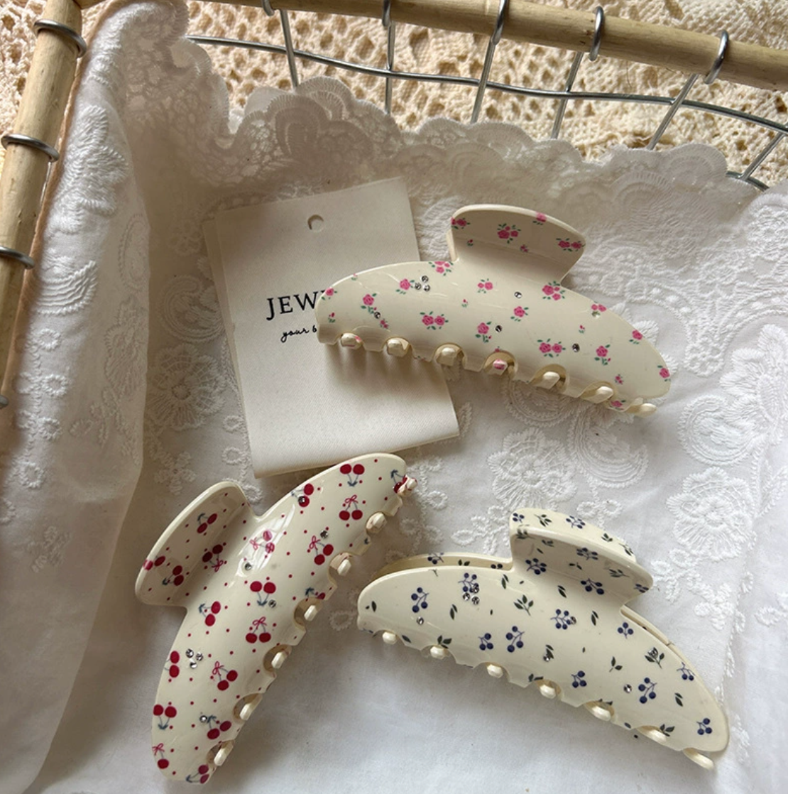 Vintage Flower Hair Claws